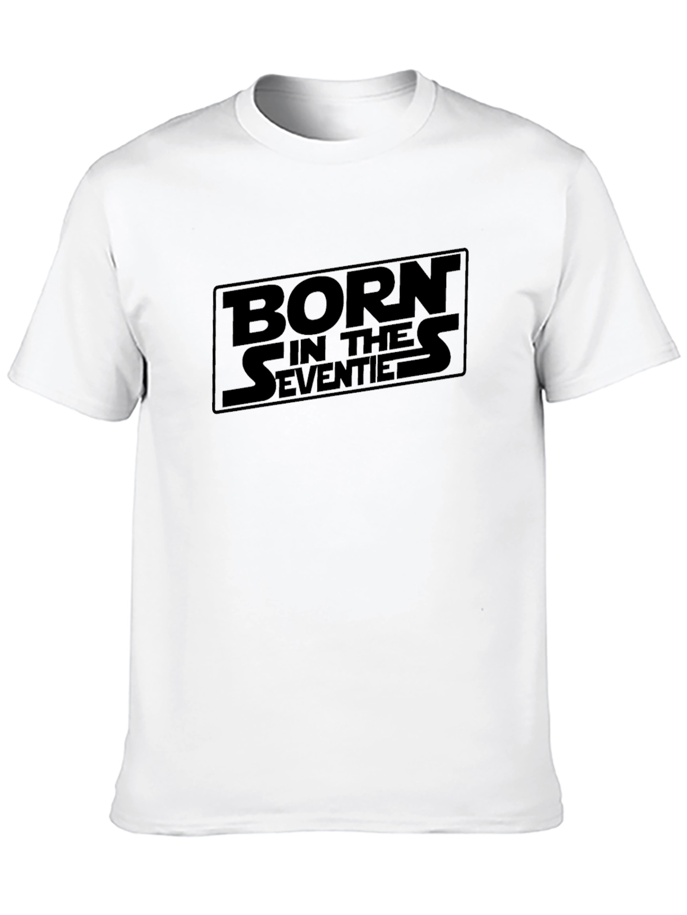 Born in the Seventies Black Graphic Tee - 10
