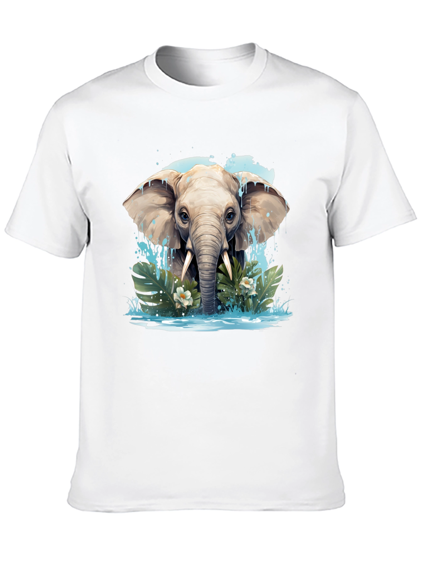 Black Elephant Graphic Tee - Black, Nature Inspired Design view 10