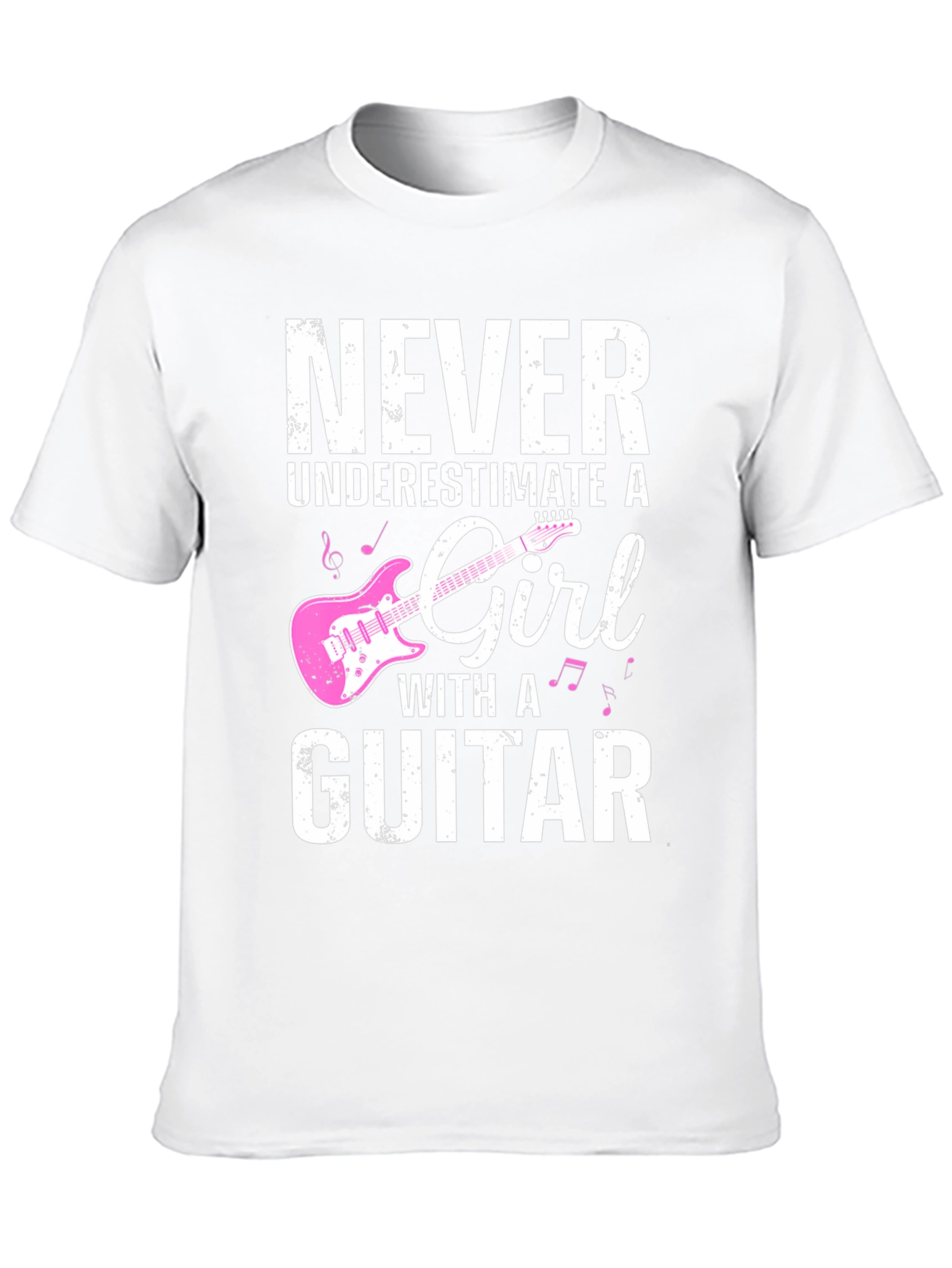 Black Never Underestimate a Girl With a Guitar T-Shirt view 10