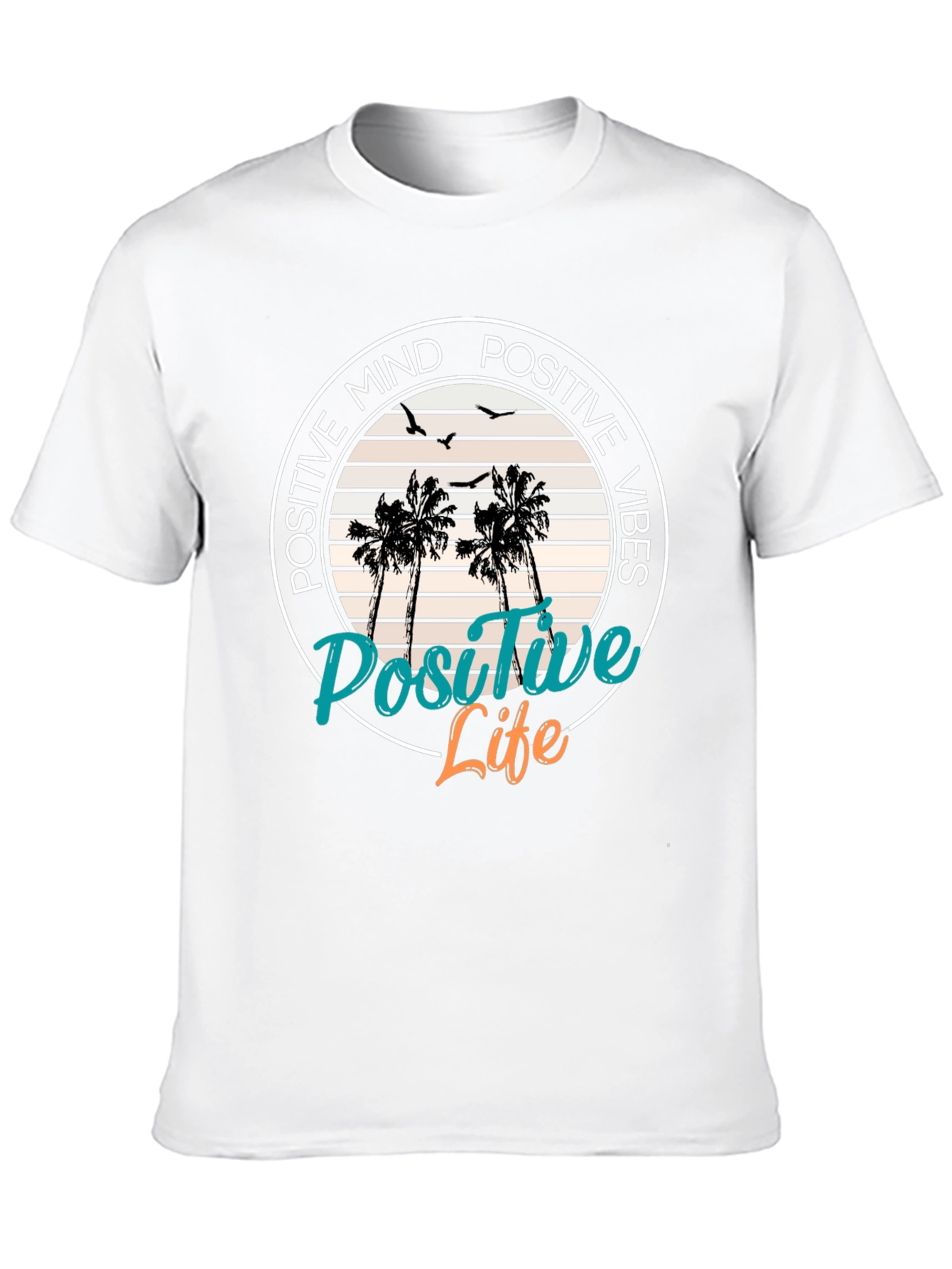 Black Positive Mind Positive Vibes T-Shirt view 10