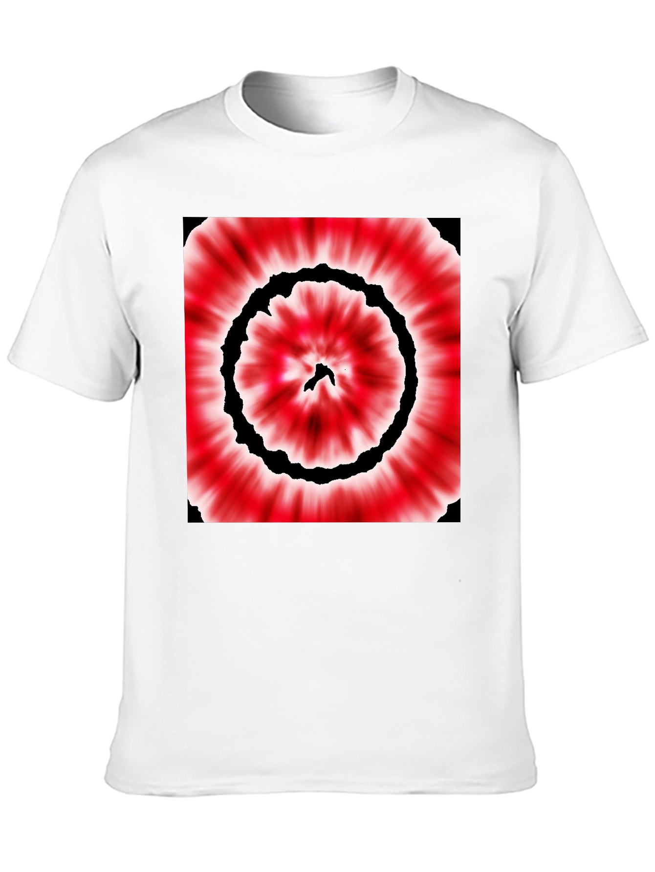 Black Red & Black Tie-Dye Style Graphic T-Shirt view 10