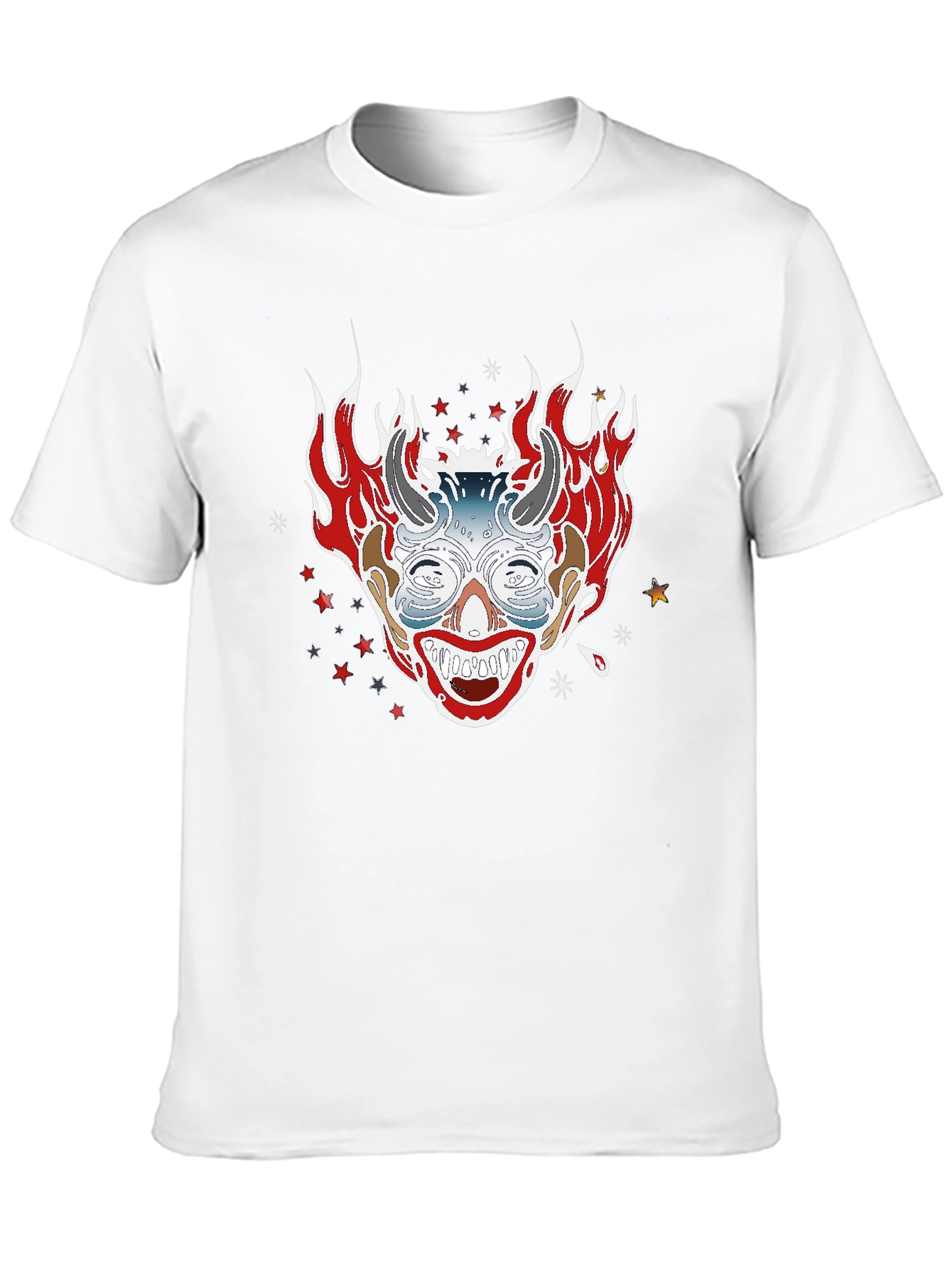 Black Fiery Clown Graphic Tee - Black view 10