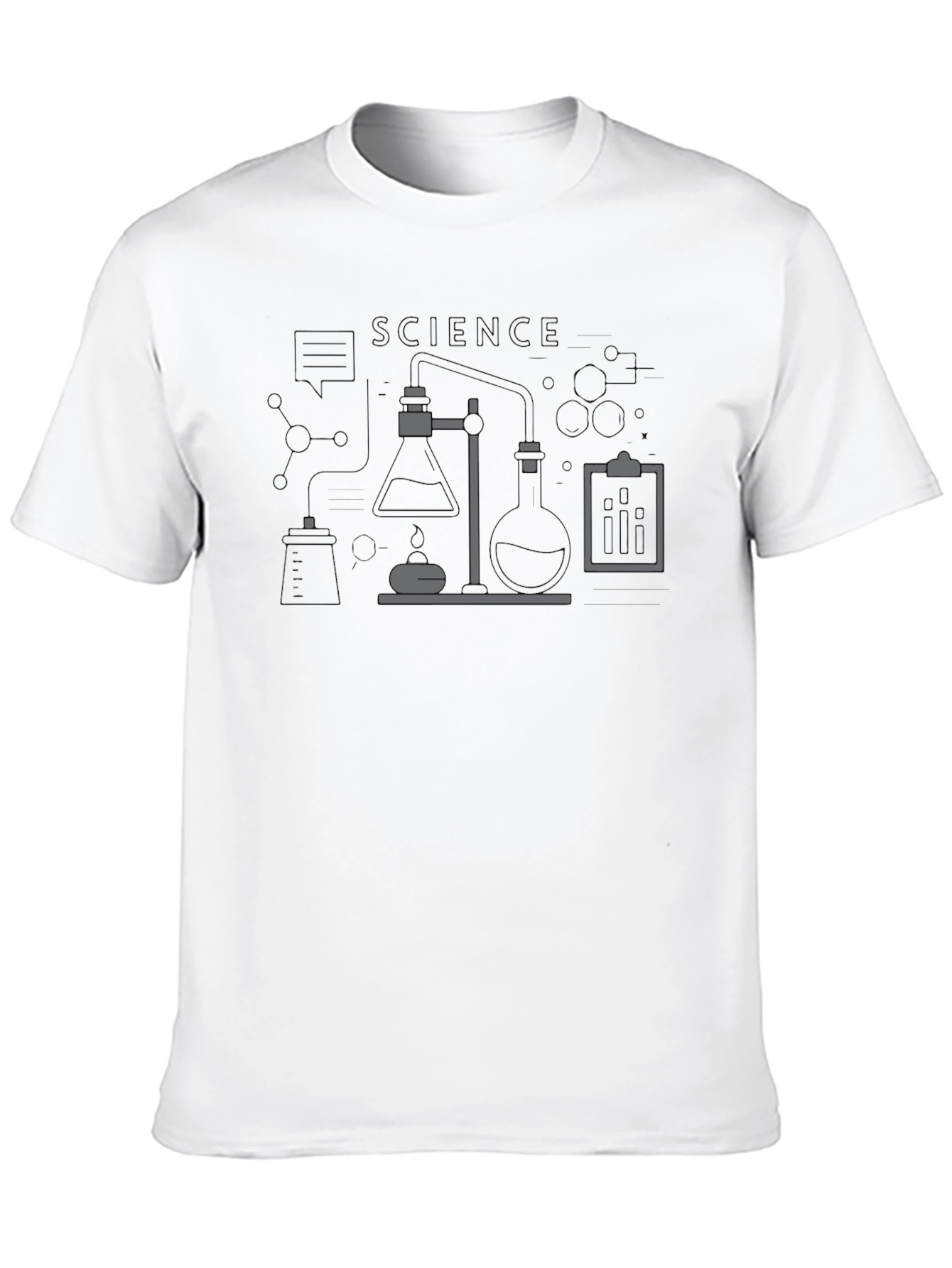 Black Science Graphic T-Shirt - Black Cotton Blend view 10