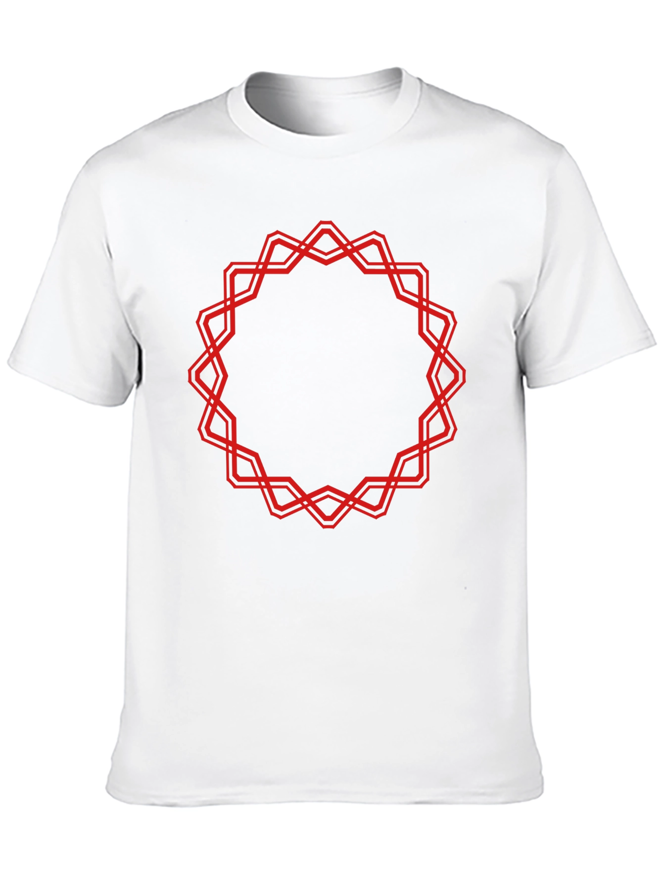Black Geometric Circle Graphic Tee - Bold Statement T-Shirt view 10