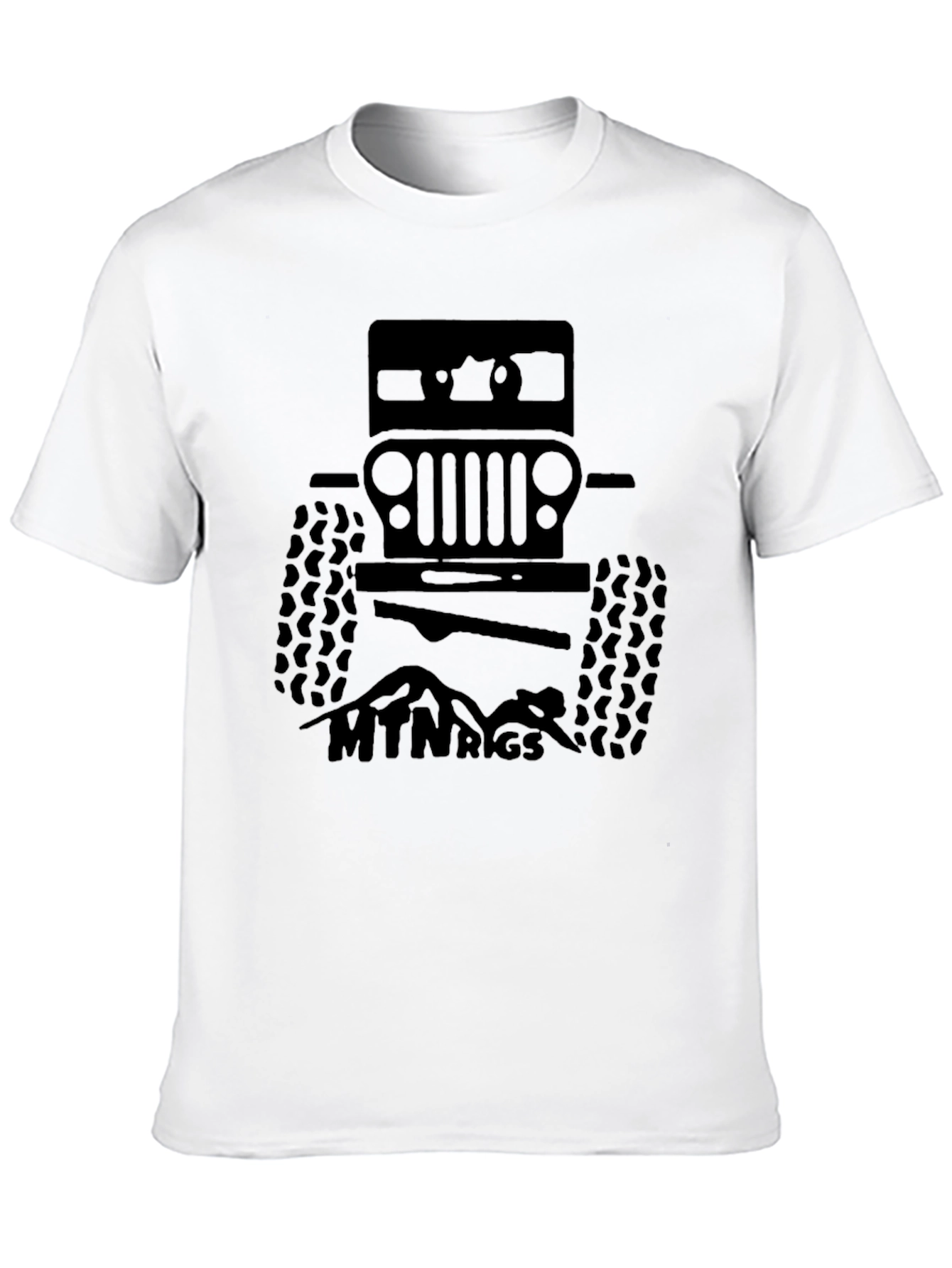 Black MTN Rigs Off-Road T-Shirt - Black Jeep Design view 10