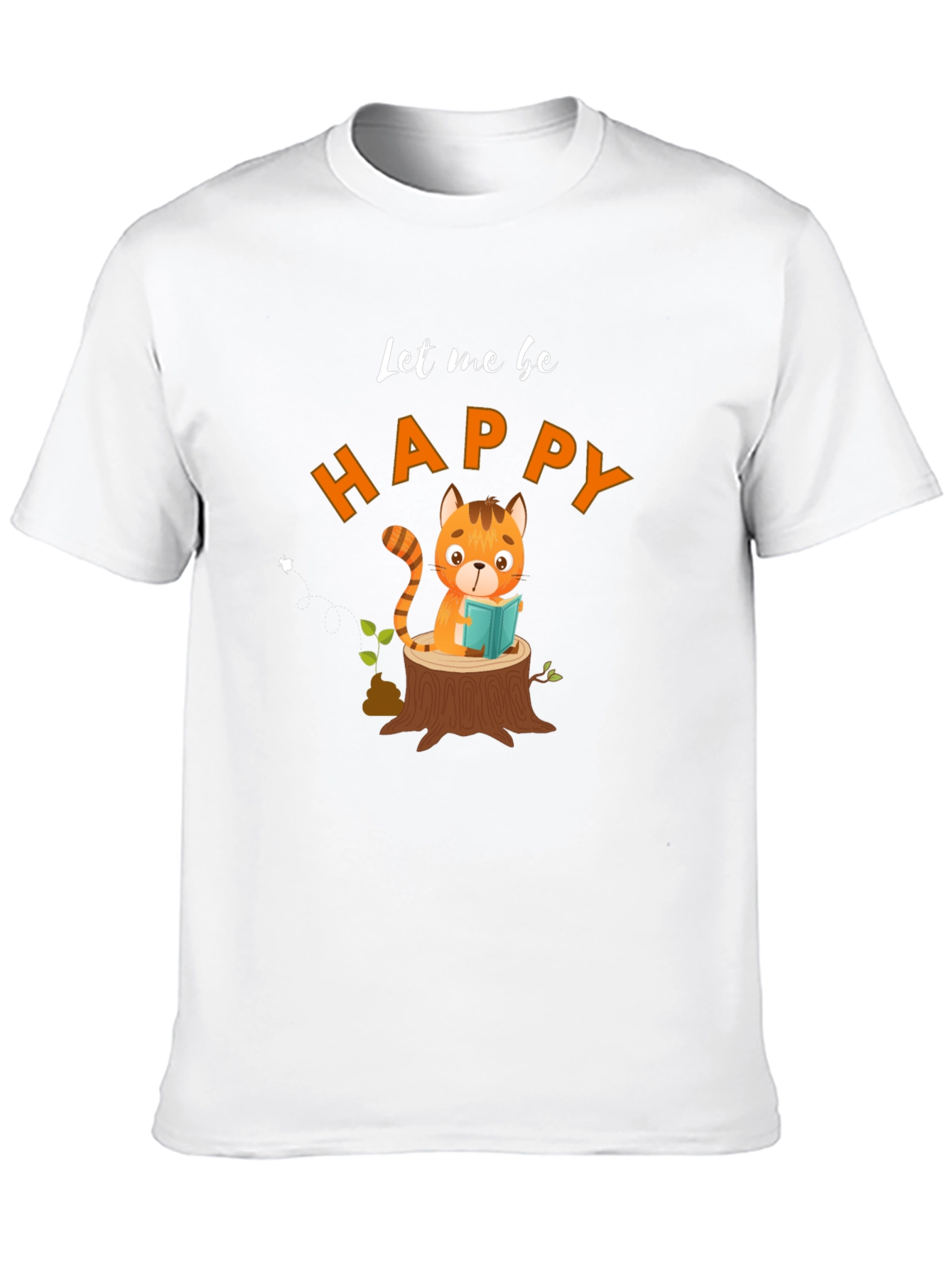 Black Let Me Be Happy Black T-Shirt view 10