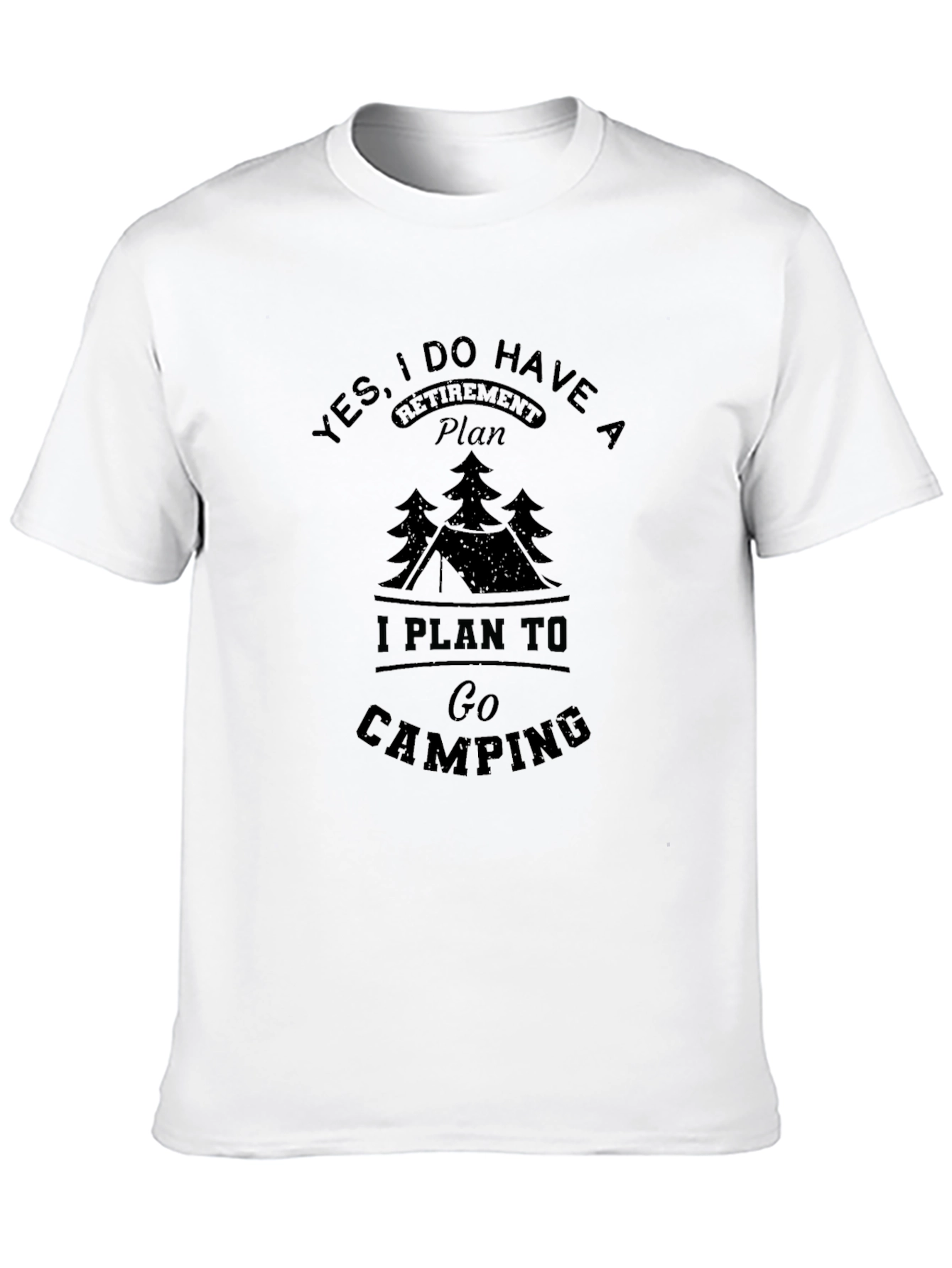 Black Retirement Camping Plan Graphic Tee view 10