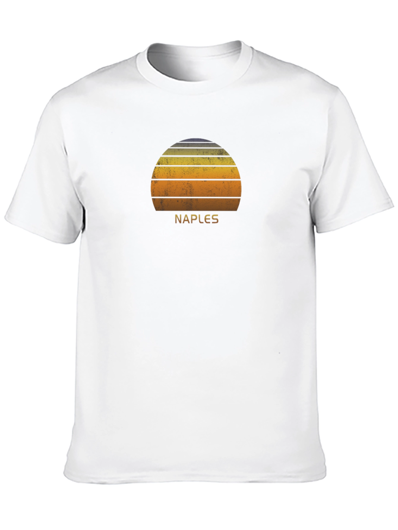 Black Naples Retro Sunset Graphic T-Shirt view 10