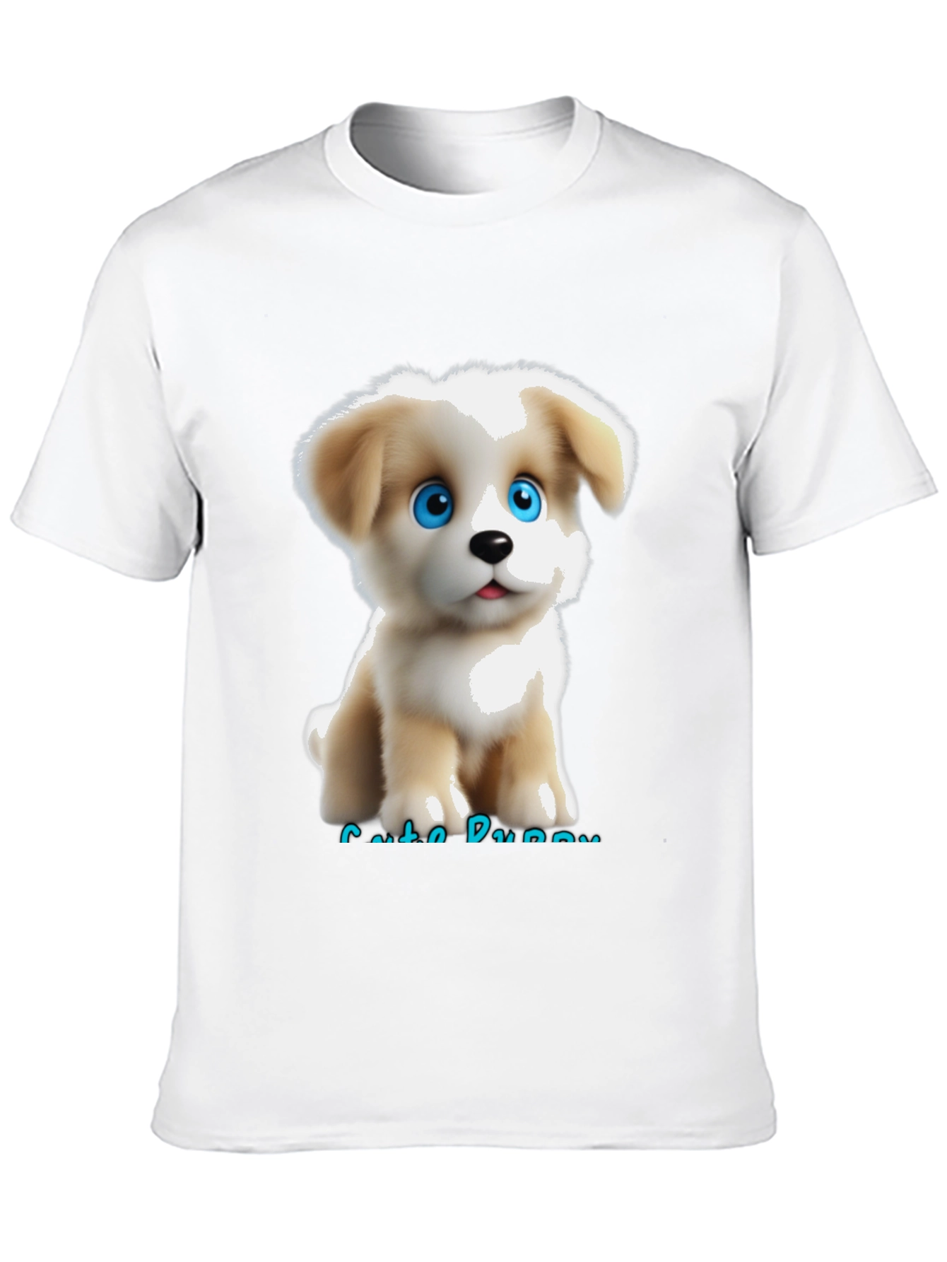 Black Cute Puppy Graphic T-Shirt view 10