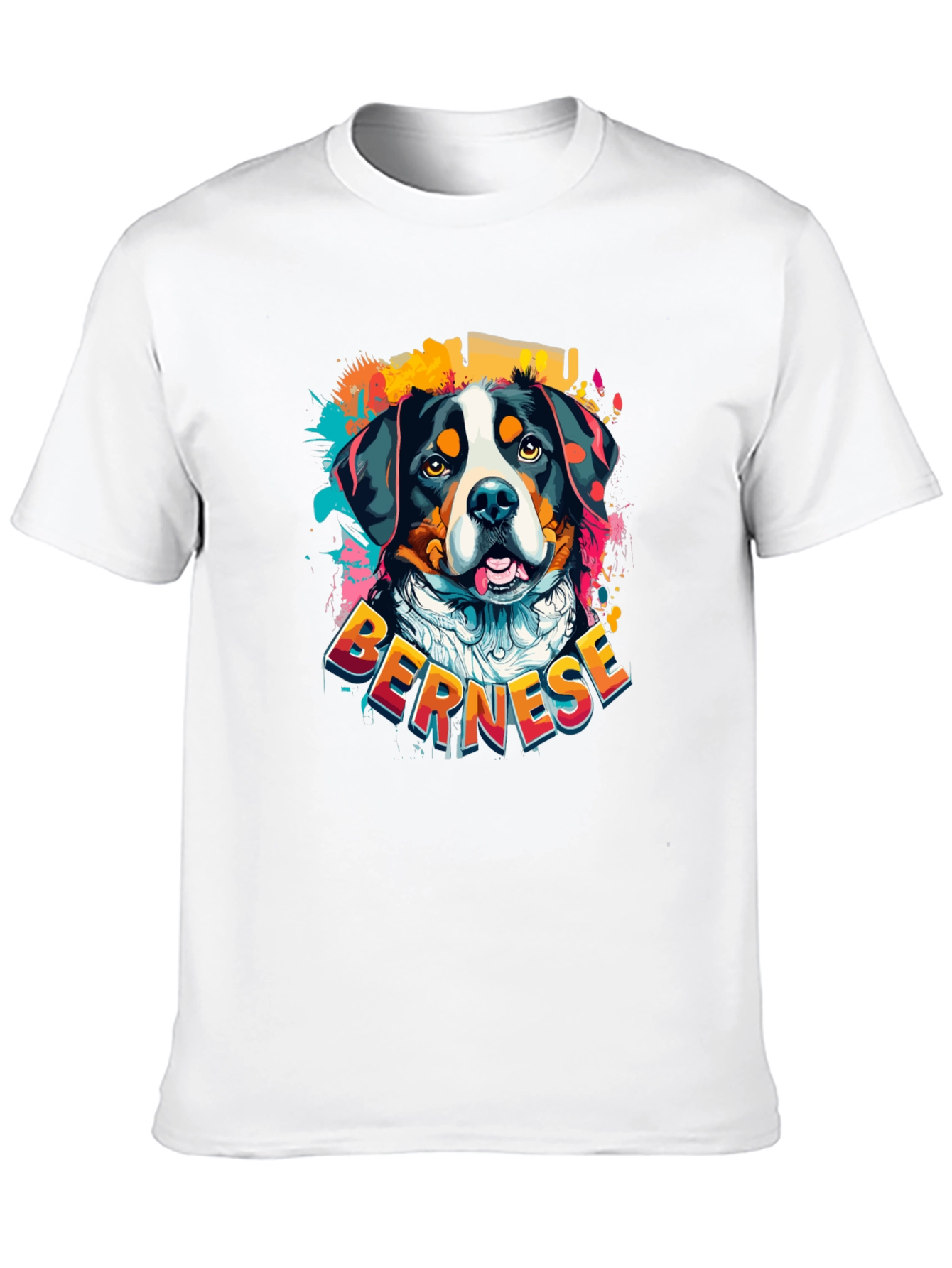 Black Bernese Mountain Dog Graphic T-Shirt view 10
