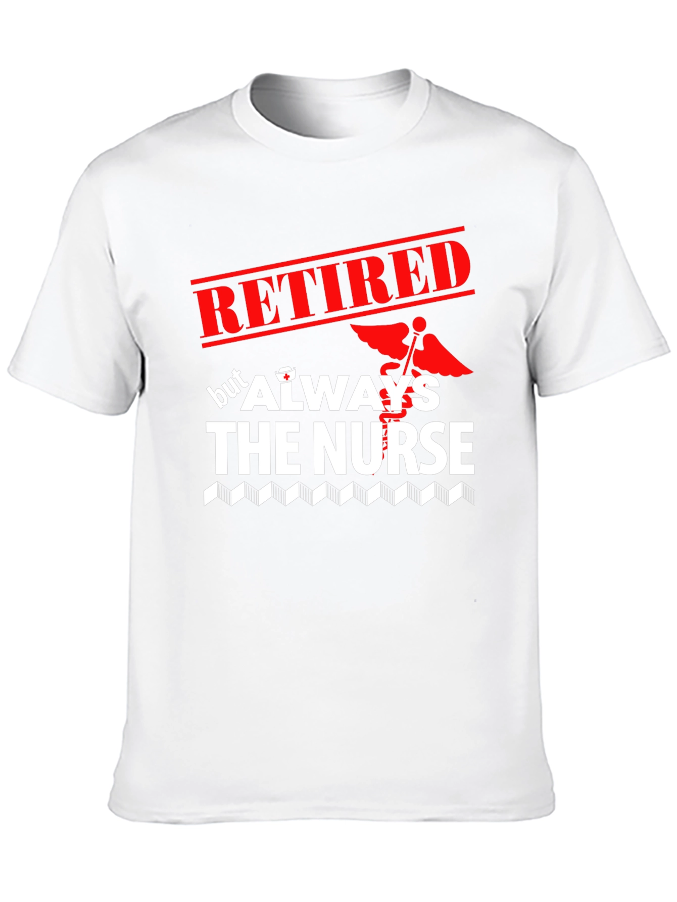 Black Retired Nurse T-Shirt - Always The Nurse view 10
