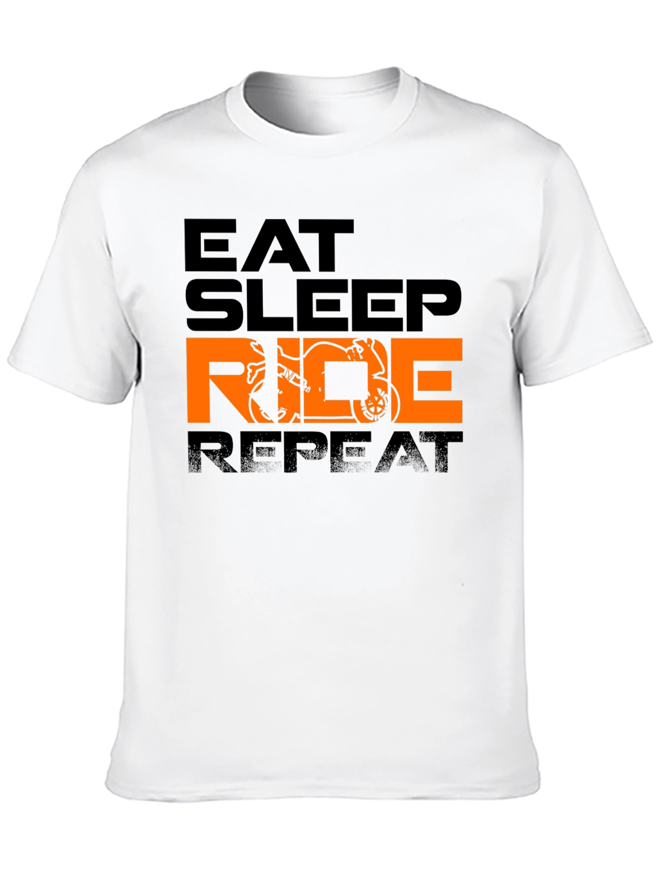 Black Eat Sleep Ride Repeat Graphic Tee view 10
