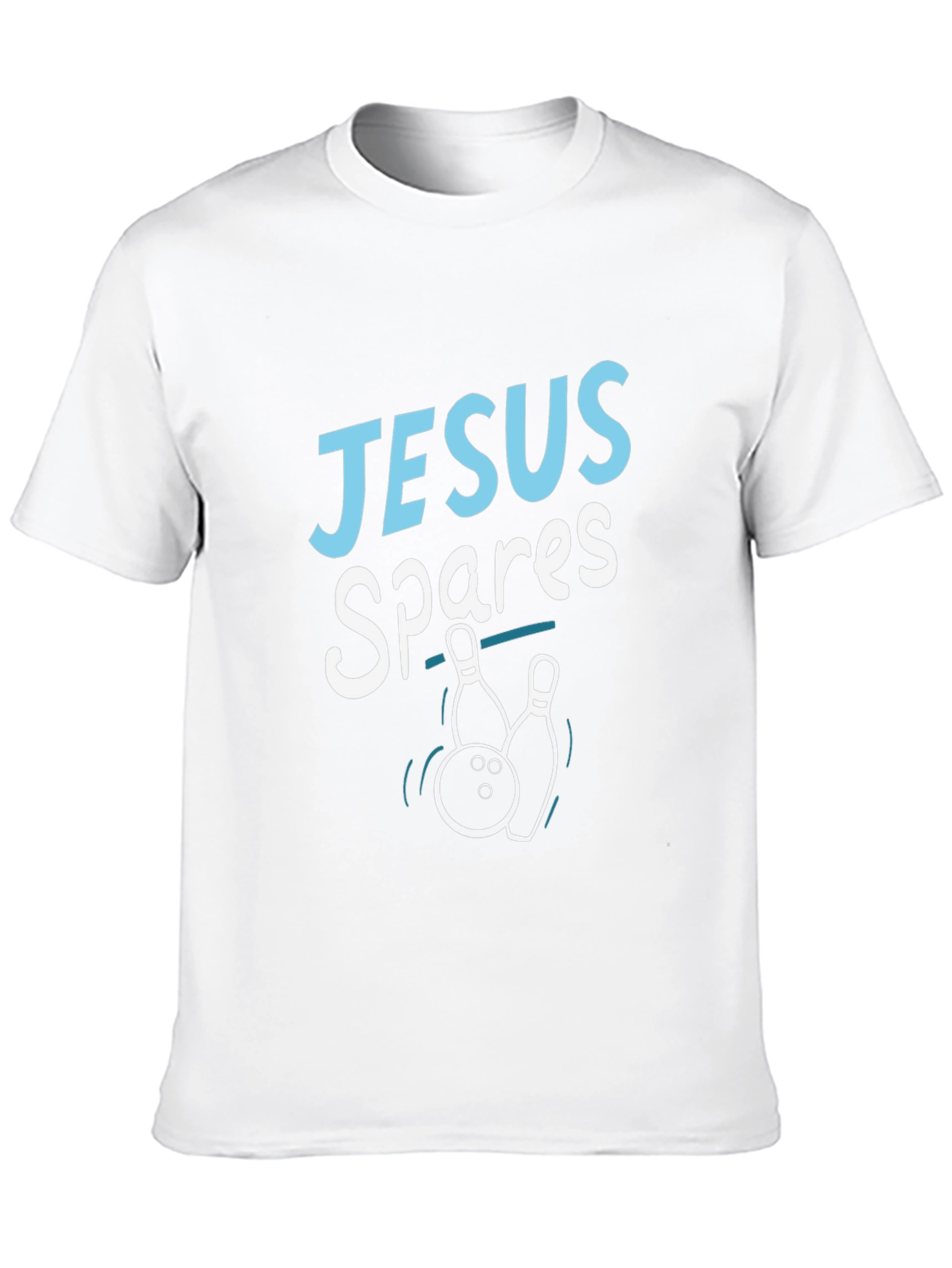 Black Jesus Spares Bowling T-Shirt - Religious Humor Tee view 10