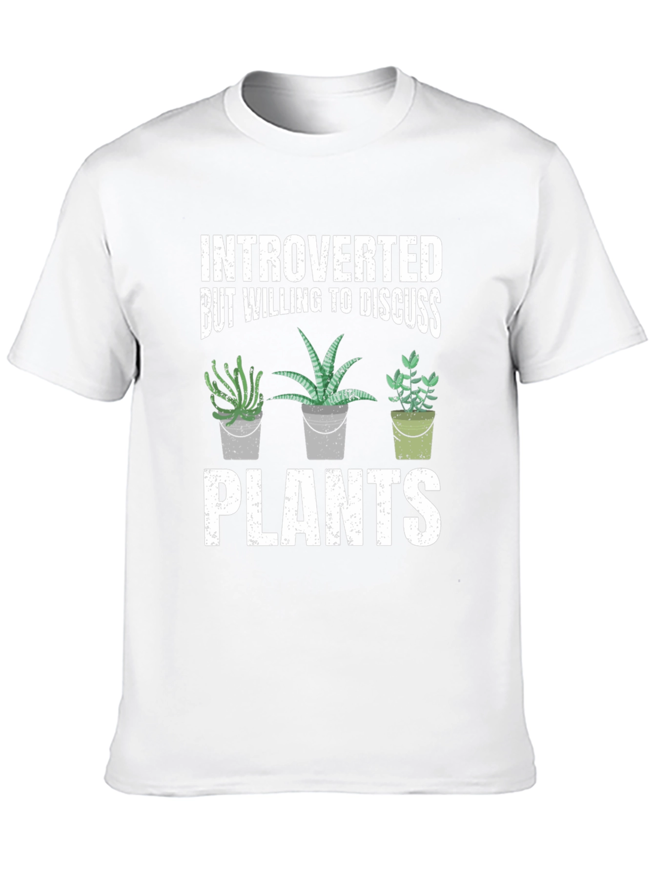 Black Introverted Plants Graphic Tee view 10