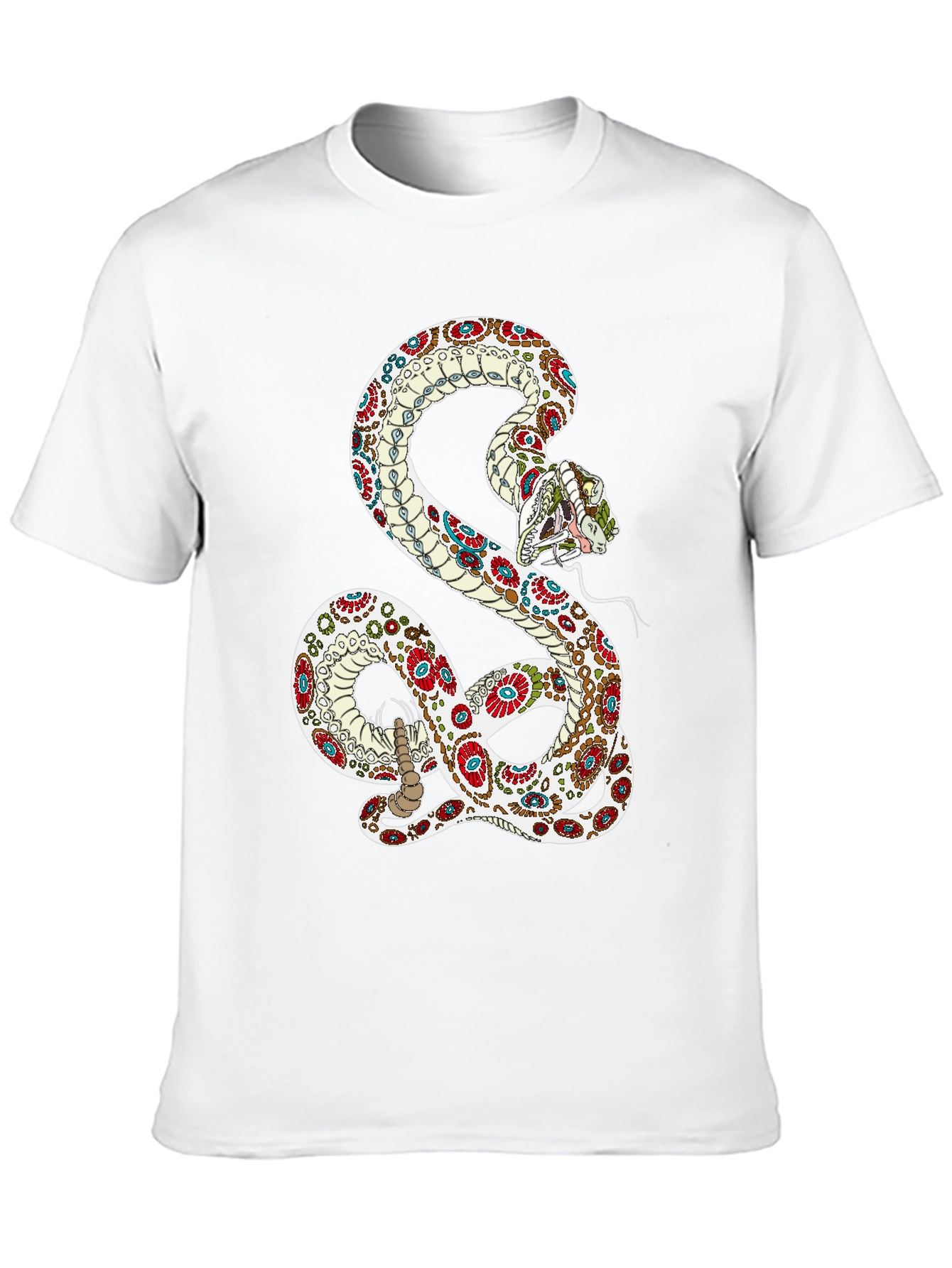 Black Sugar Skull Snake Graphic Tee view 10