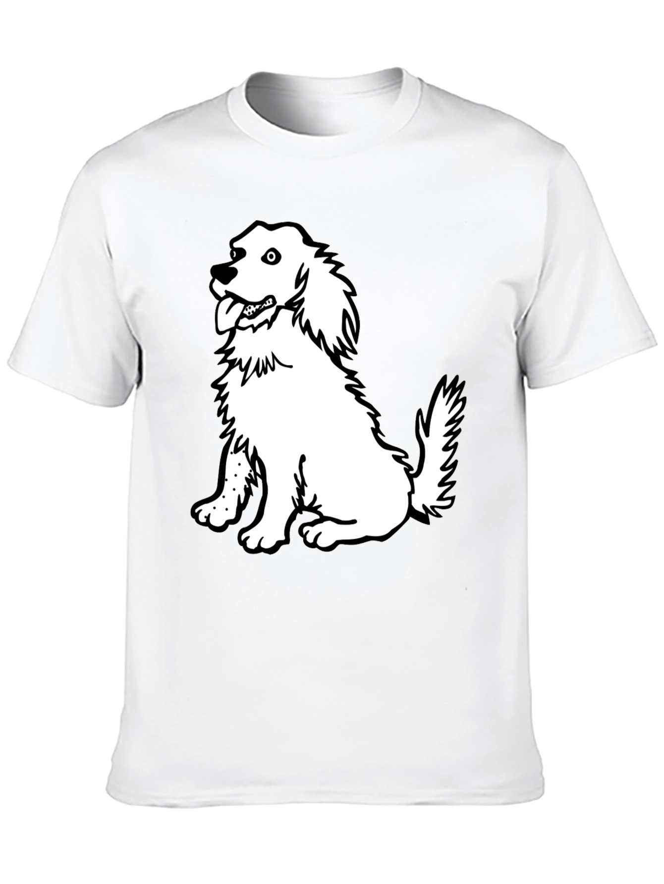 Black Dog Graphic Tee - Black Cotton Casual Shirt view 10