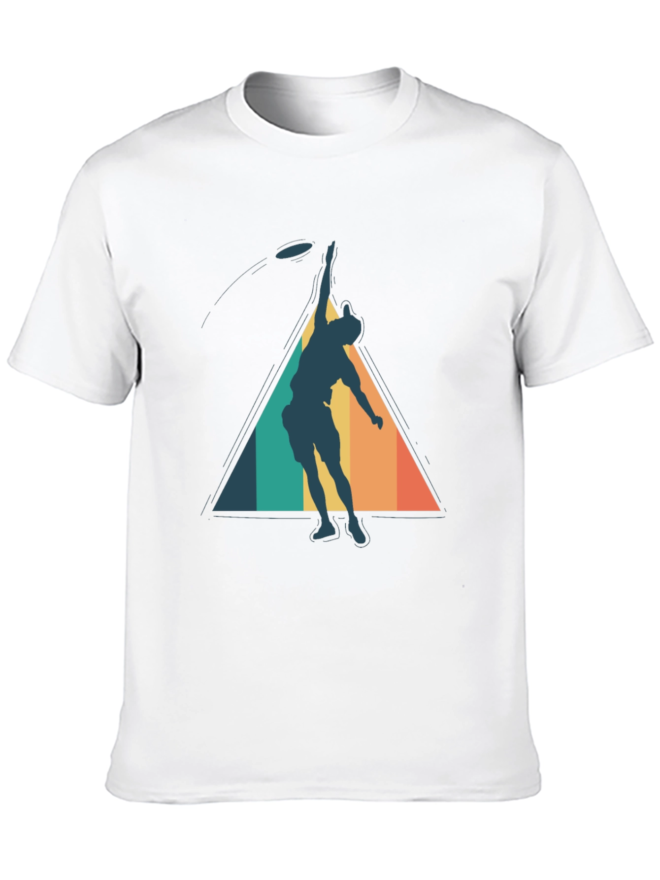 Black Retro Ultimate Frisbee Player Graphic Tee view 10