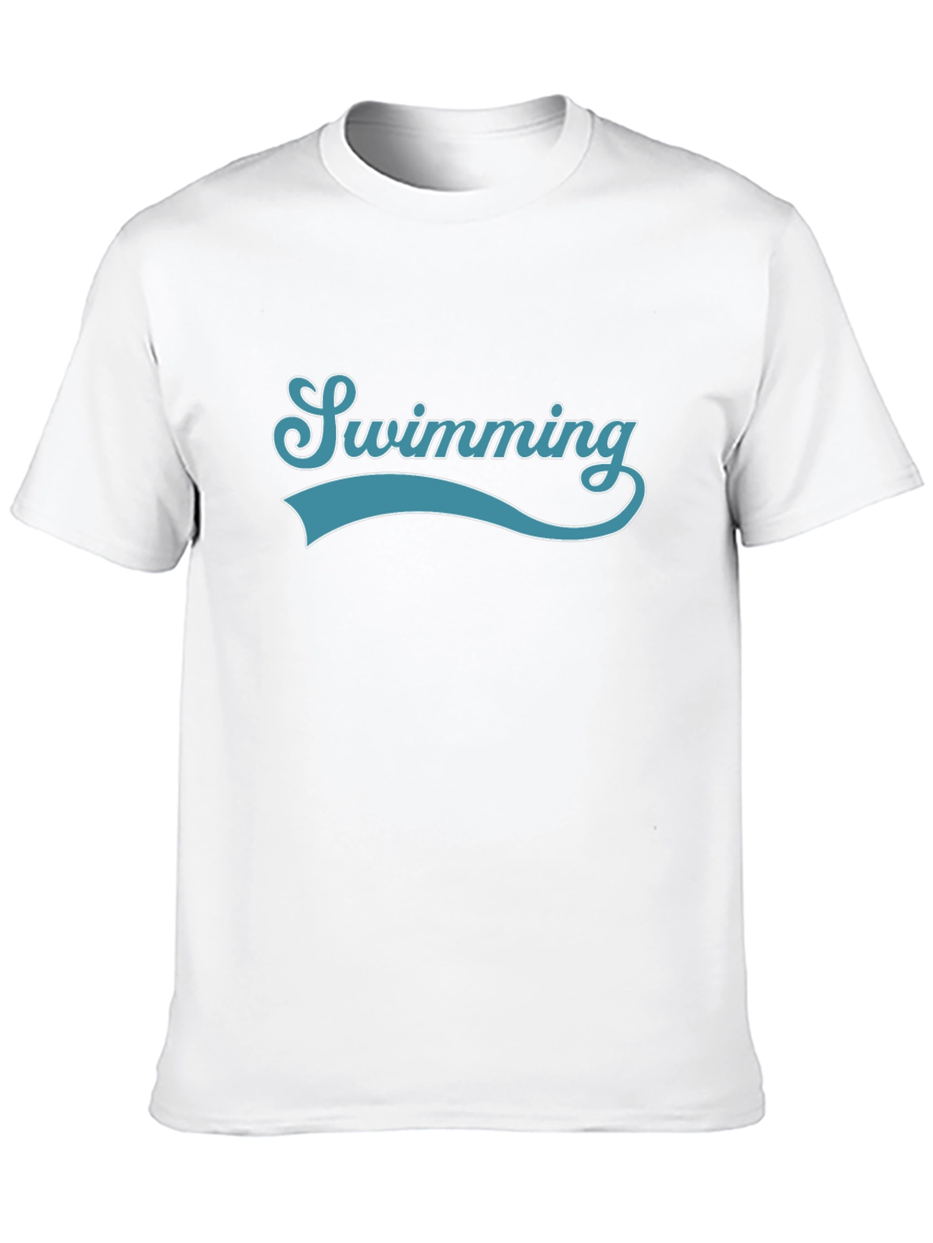 Black Swimming Graphic Print Crew Neck T-Shirt view 10