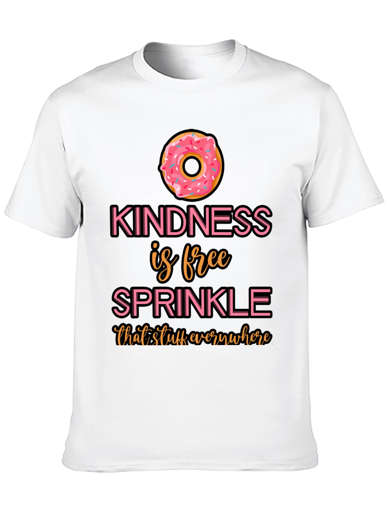 Black Kindness Sprinkle Donut T-Shirt view 10