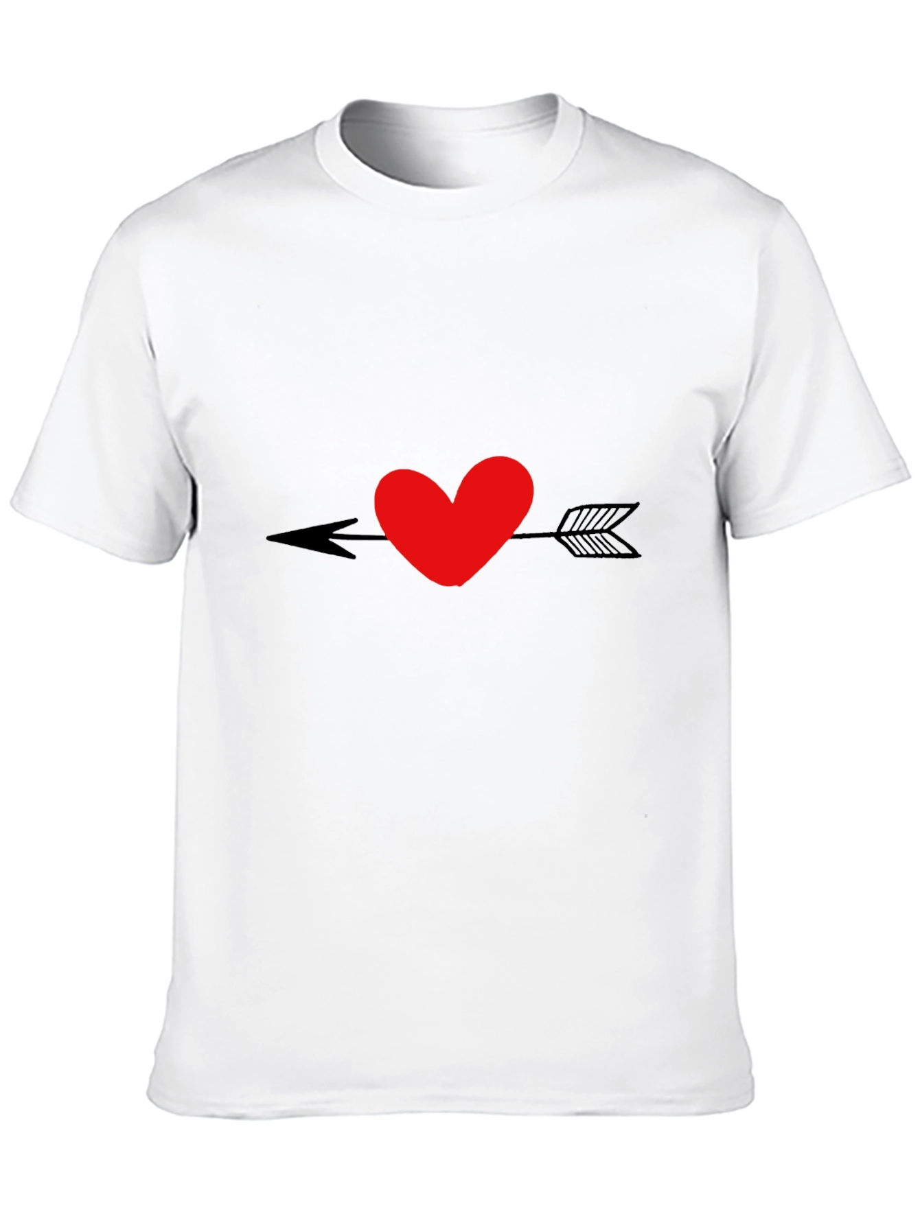 Black Heart Arrow Graphic Black T-Shirt view 10