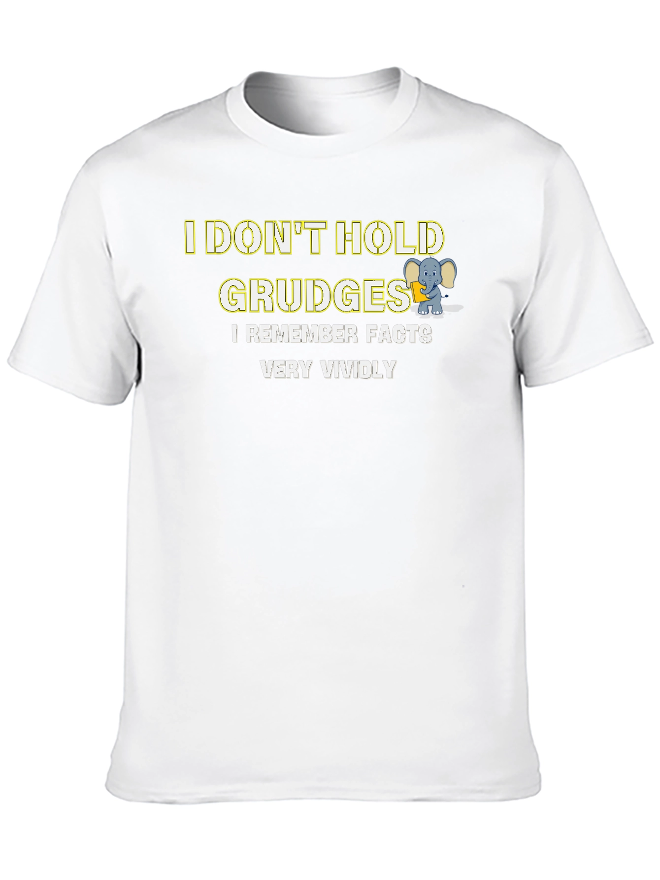 Black Funny "I Don't Hold Grudges" Graphic Tee view 10