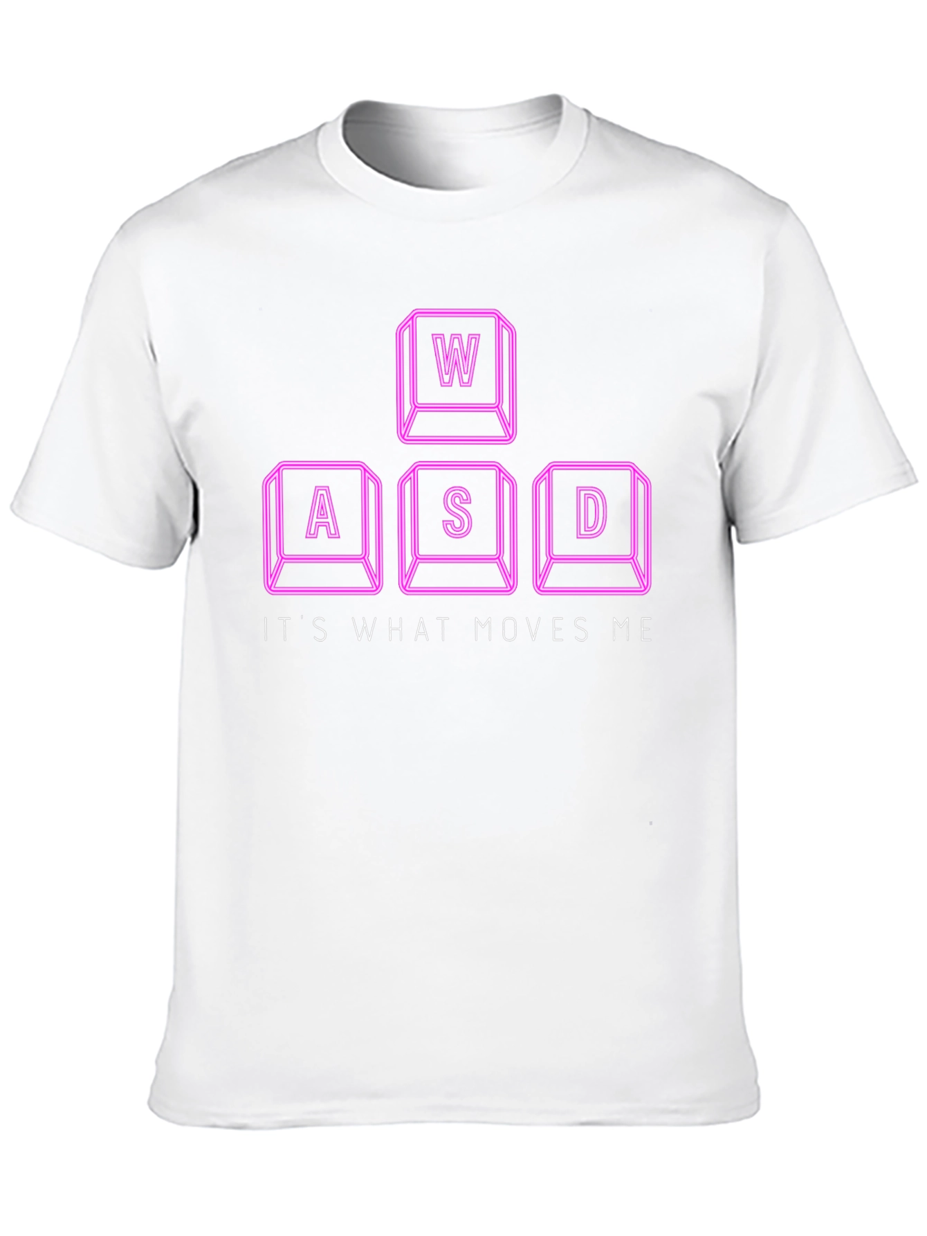 Black Gamer T-Shirt - WASD Keys Design view 10