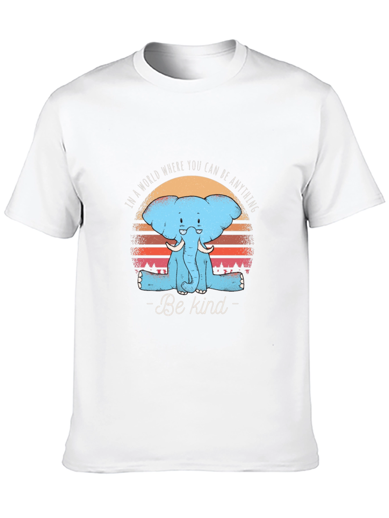 Black Be Kind Elephant T-Shirt - Soft Cotton Tee view 10