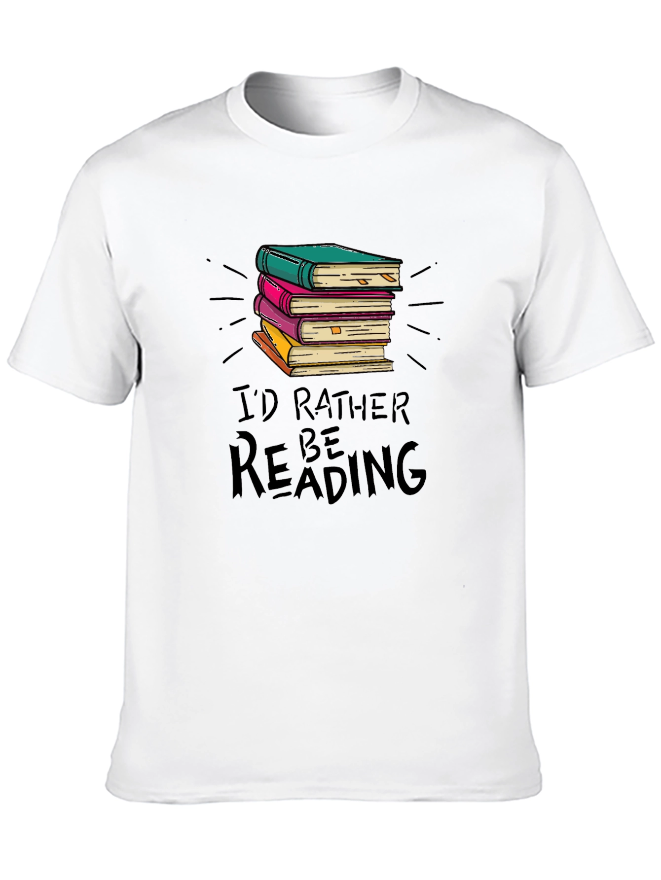 Black Book Lover Tee: I'd Rather Be Reading T-Shirt view 10
