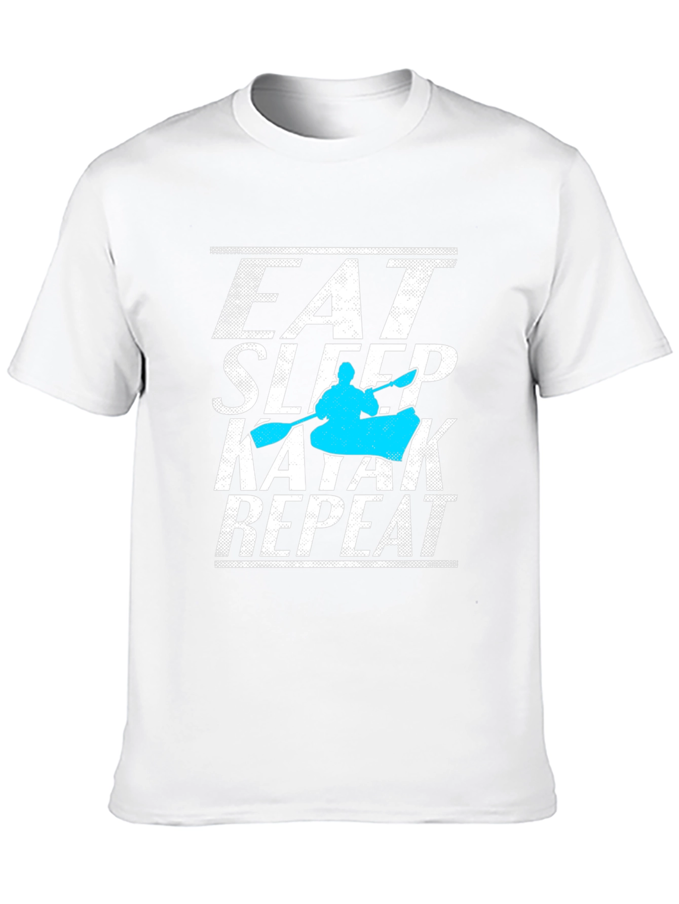 Black Eat Sleep Kayak Repeat Black T-Shirt view 10