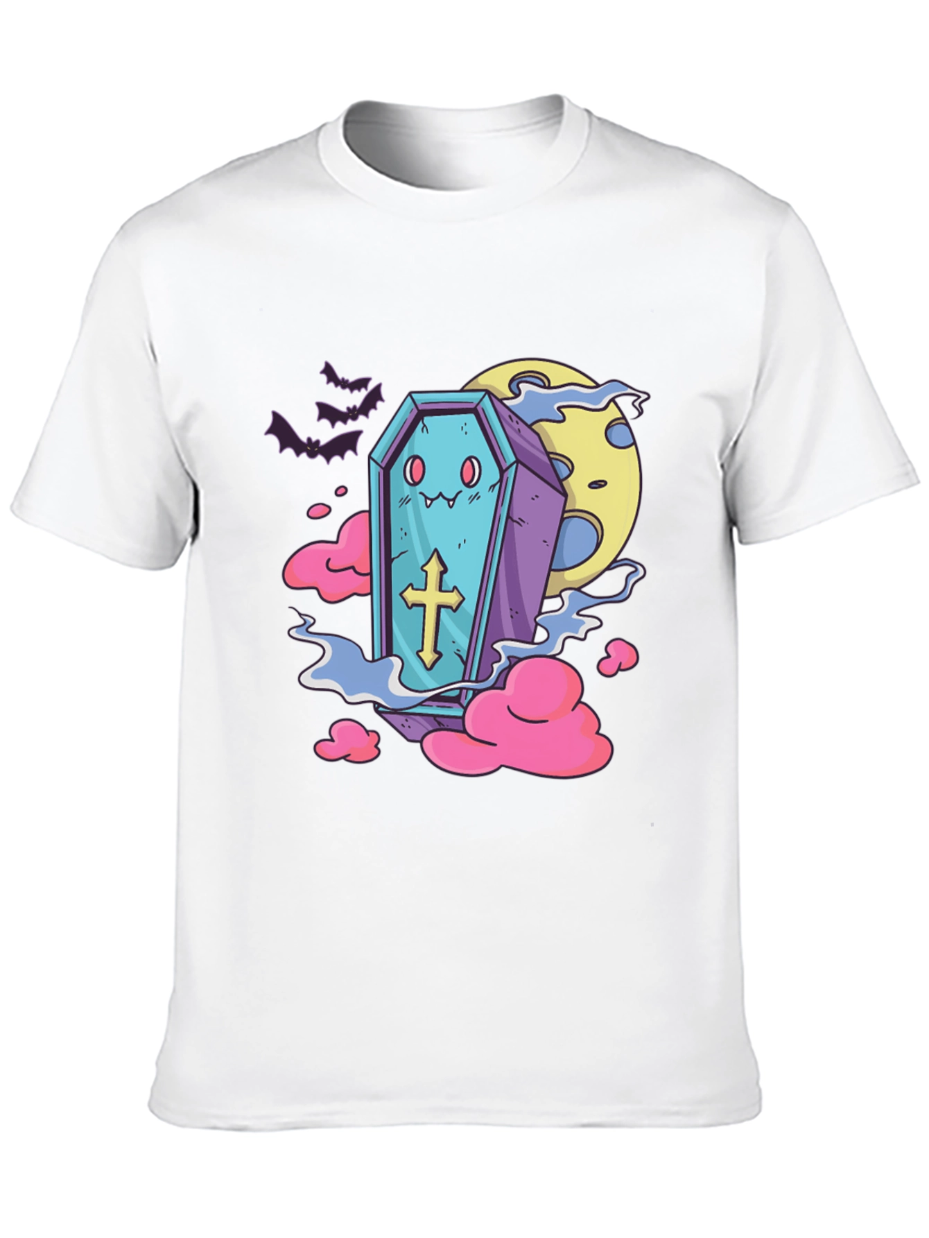 Black Kawaii Coffin T-Shirt - Cute Gothic Style view 10