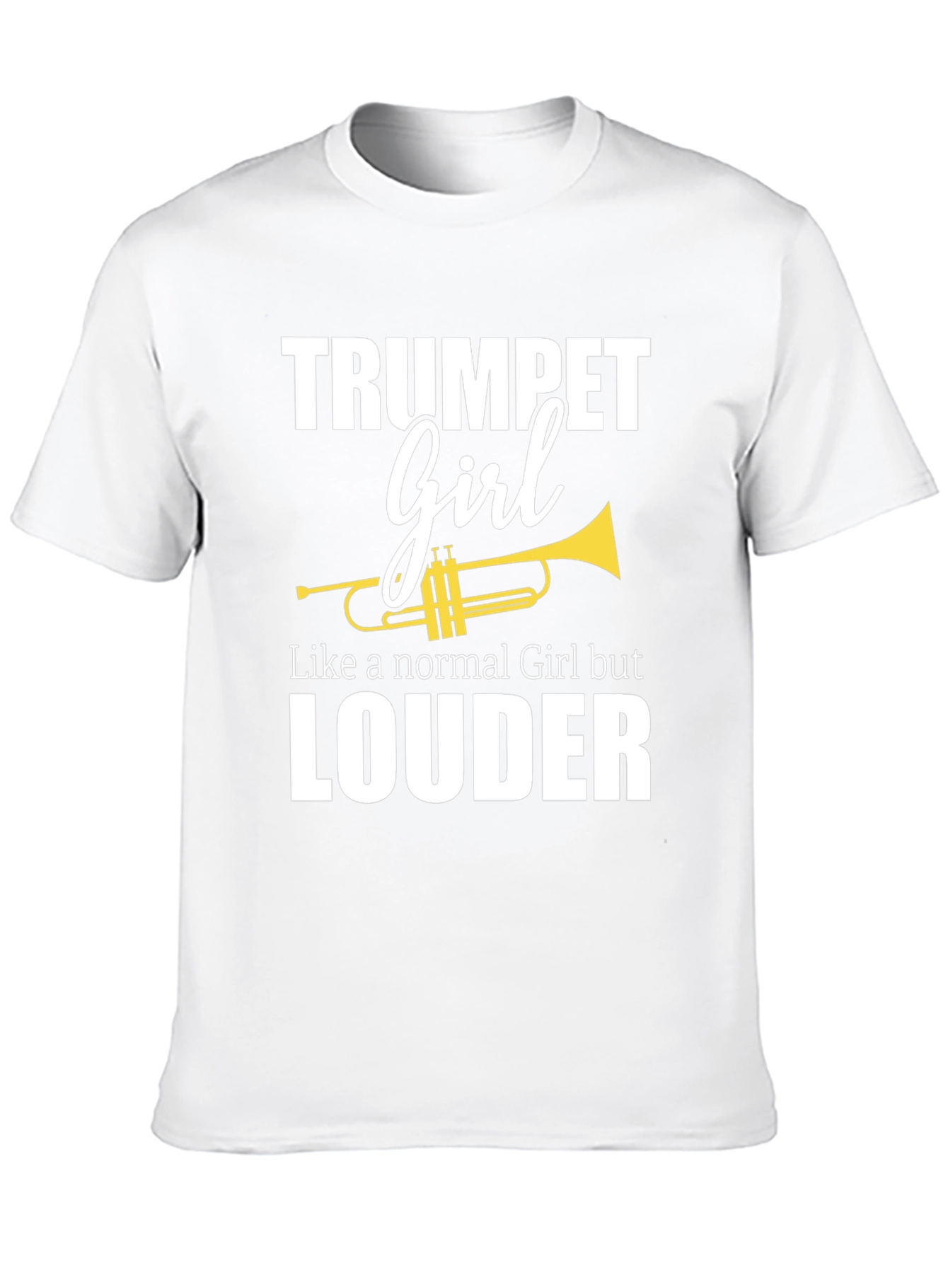 Black Trumpet Girl T-Shirt - Loud & Proud Musician Tee view 10