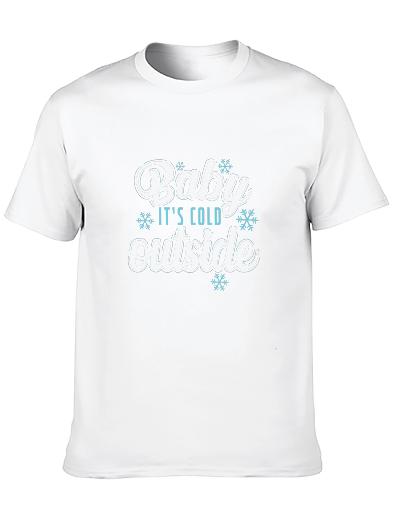 Black Baby It's Cold Outside T-Shirt - Winter Holiday Tee view 10