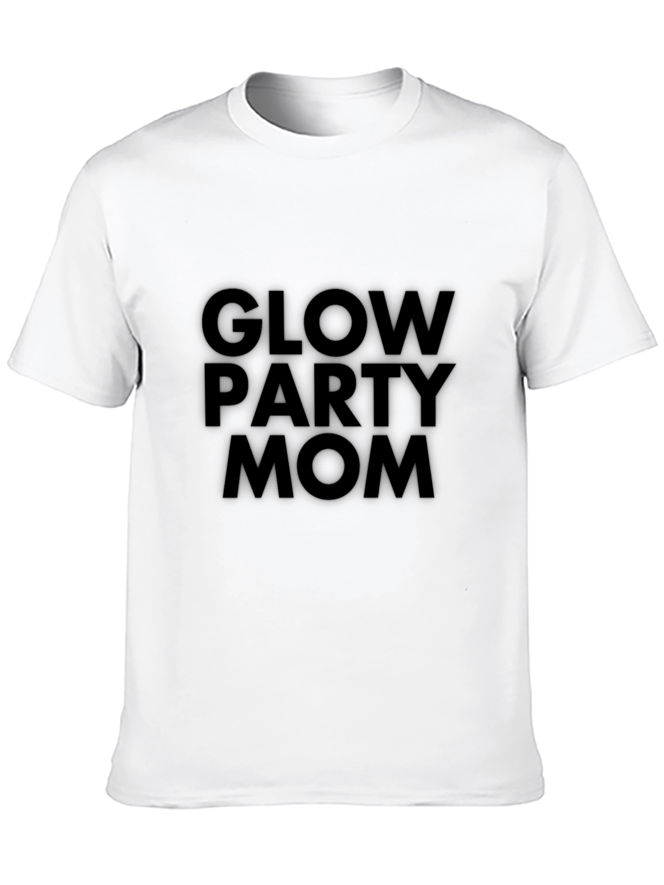Black Glow Party Mom T-Shirt - Black Graphic Tee view 10