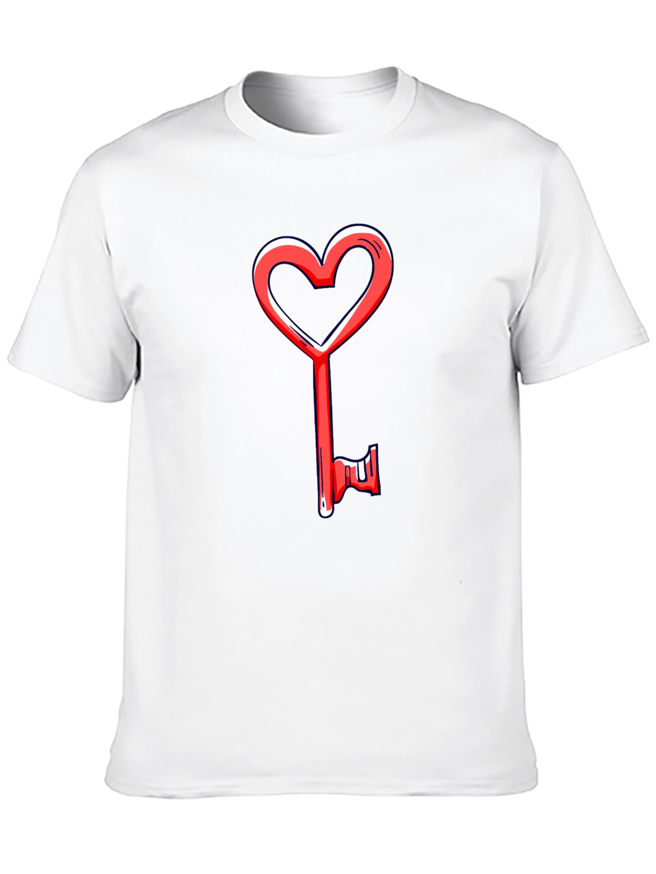 Black Heart Key Graphic Tee - Black Cotton Casual view 10