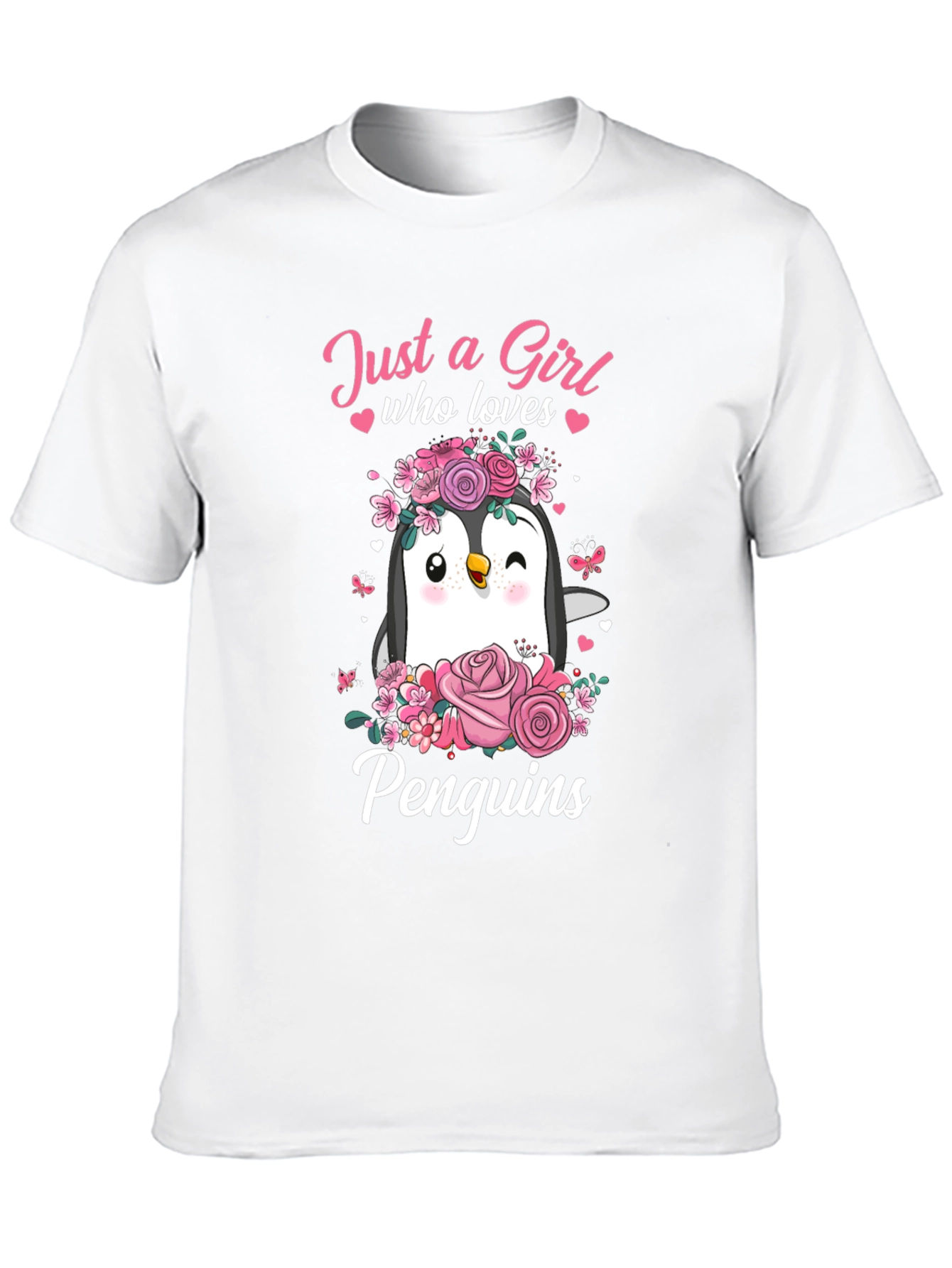 Black Penguin Lover T-Shirt - Just A Girl Who Loves Penguins view 10