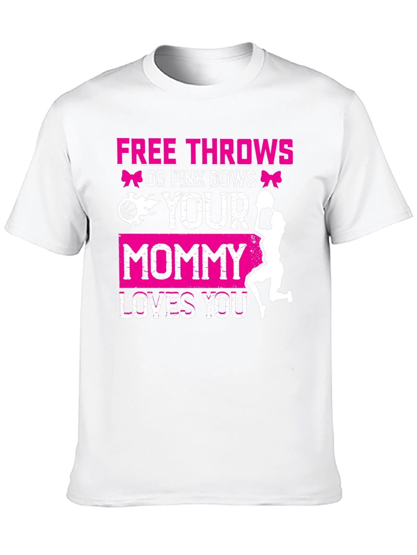 Black Free Throws or Pink Bows T-Shirt view 10