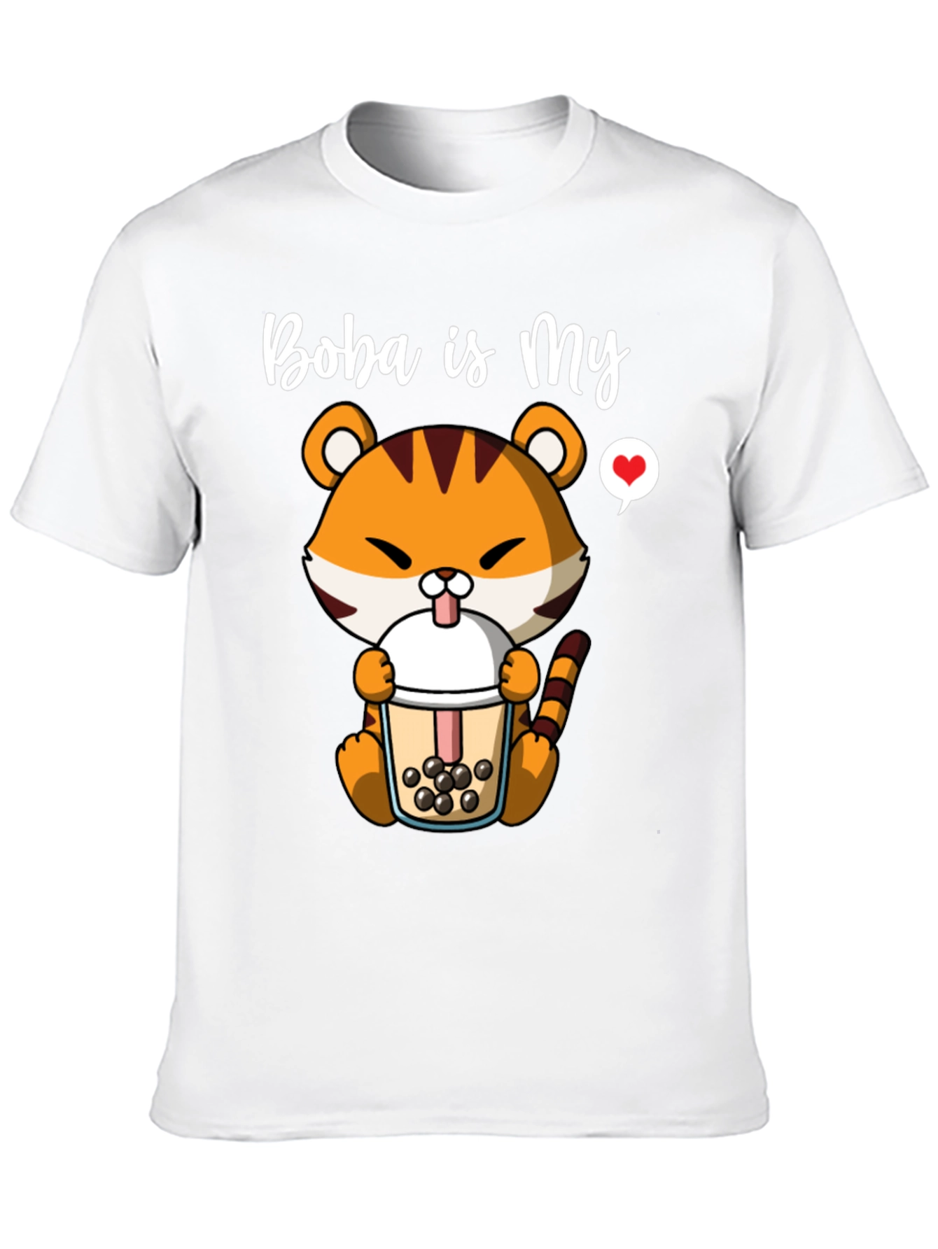 Black Boba is My Love T-Shirt - Cute Tiger Boba Tea Design view 10