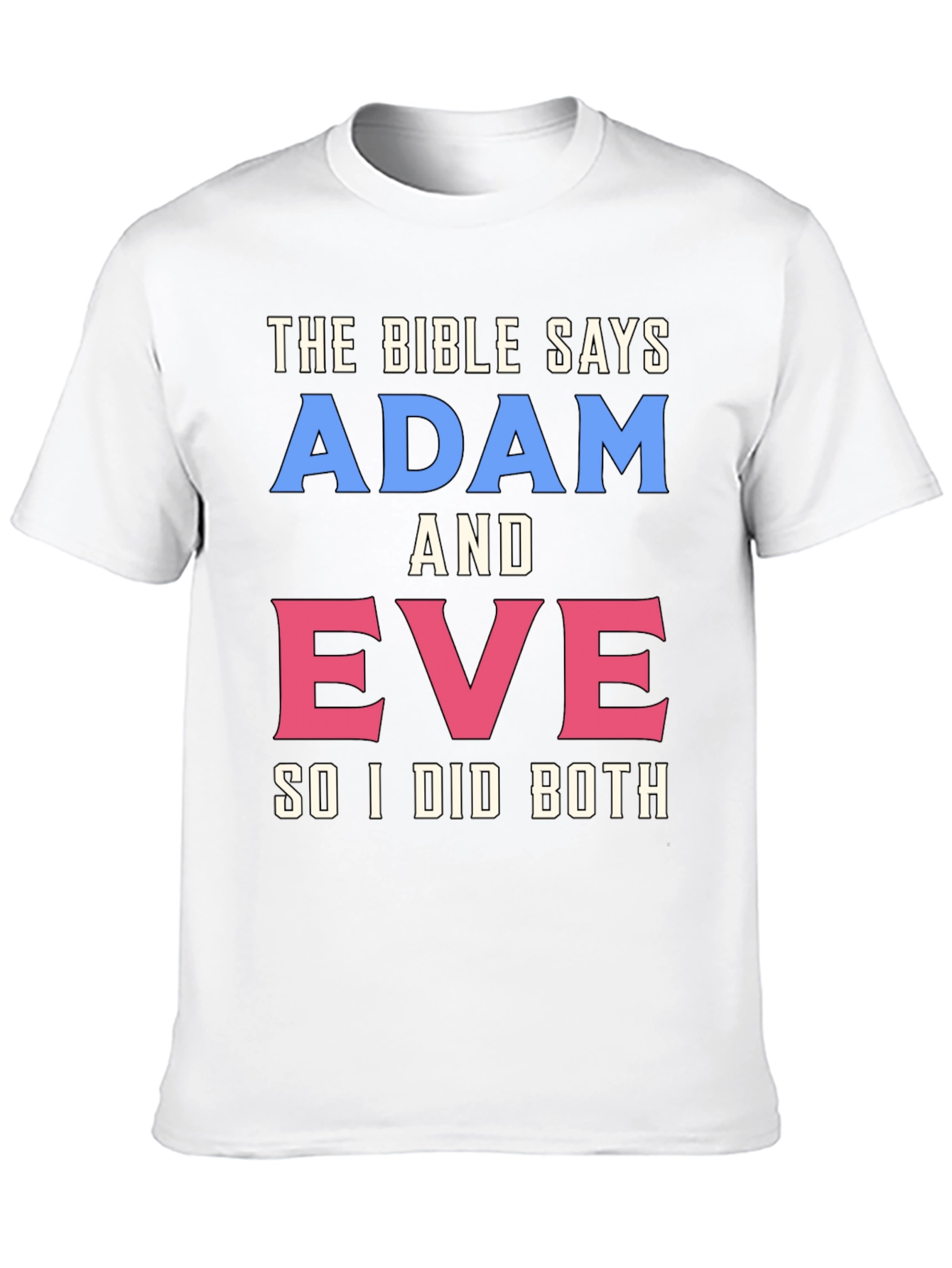 Black The Bible Says Adam & Eve T-Shirt view 10