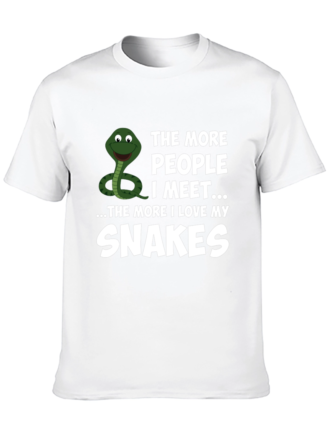 Black Funny Snake Lover T-Shirt: The More People I Meet... view 10