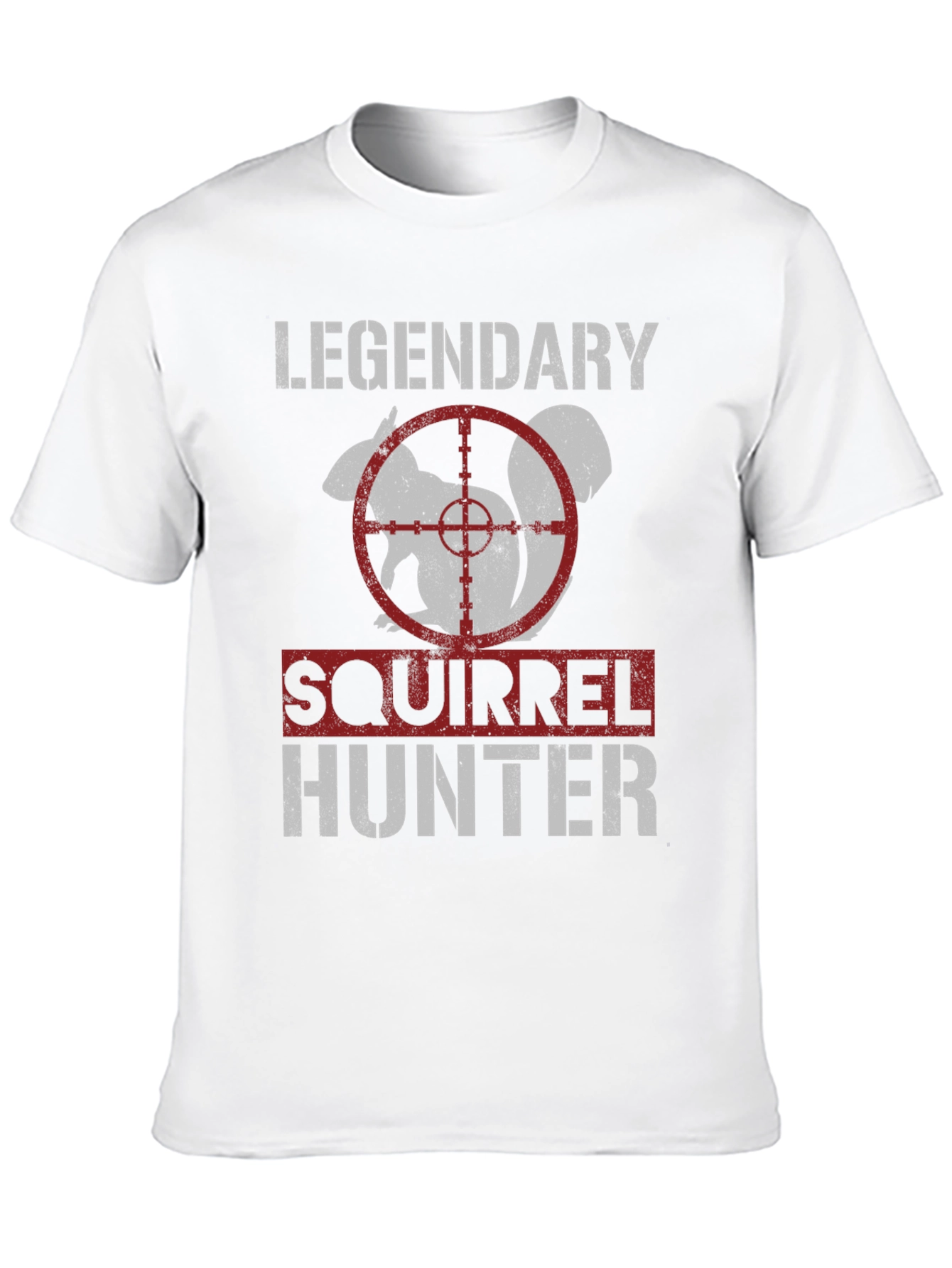Black Legendary Squirrel Hunter T-Shirt - Funny Hunting Tee view 10