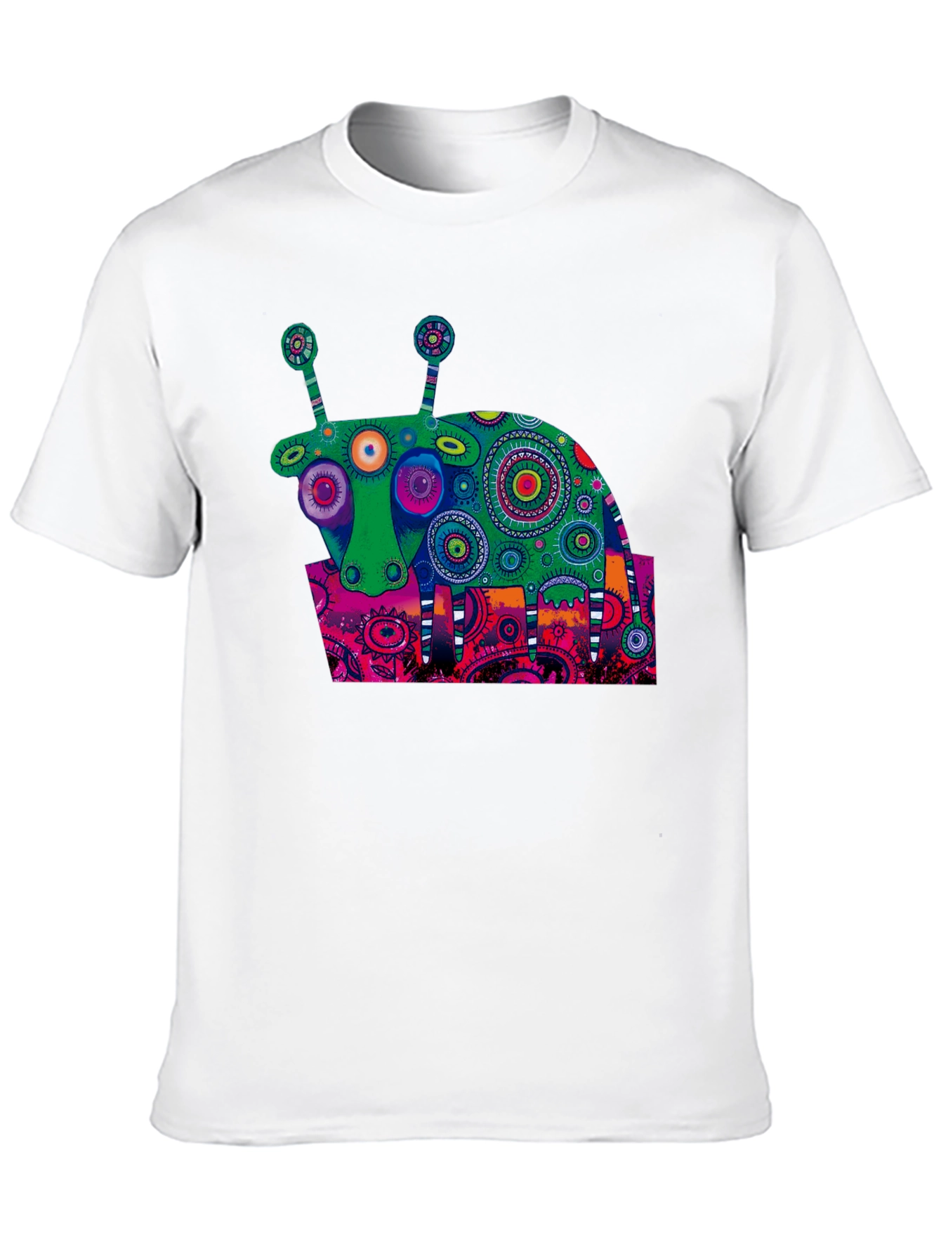 Black Abstract Art Cow T-Shirt - Unique Graphic Tee view 10