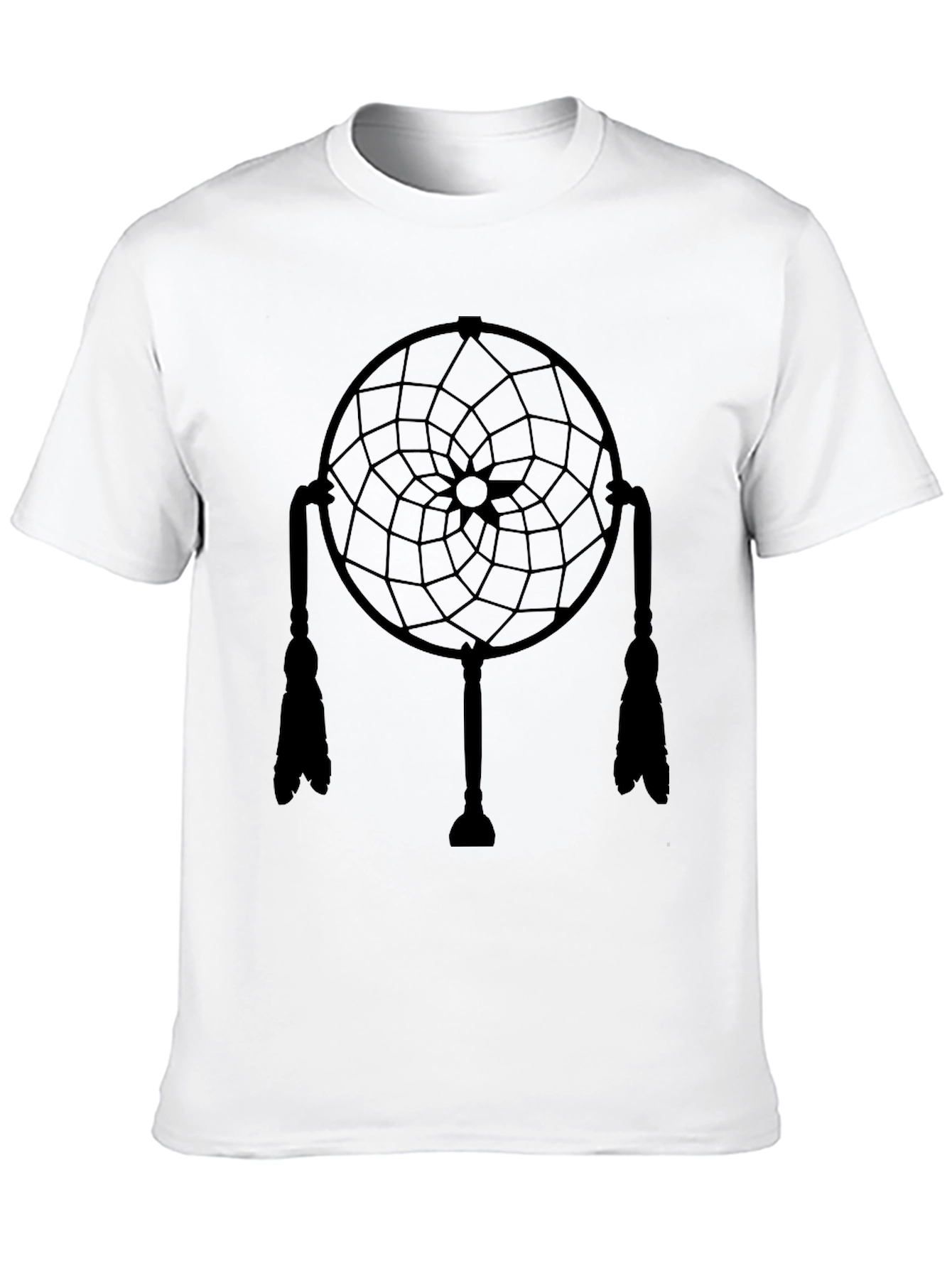 Black Dreamcatcher Graphic Tee - Unisex Black T-Shirt view 10