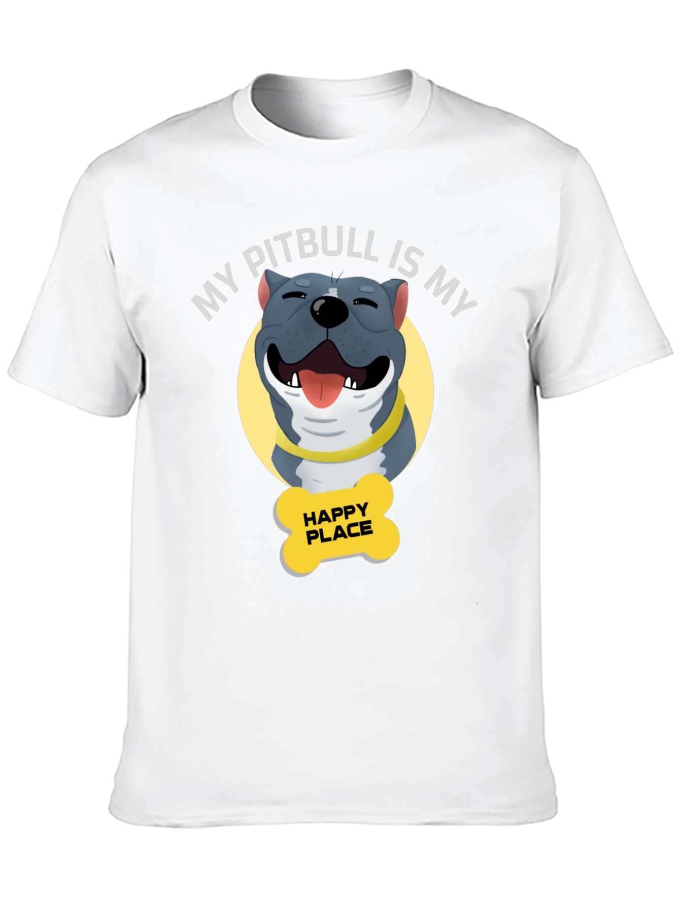 Black My Pitbull is My Happy Place T-Shirt view 10
