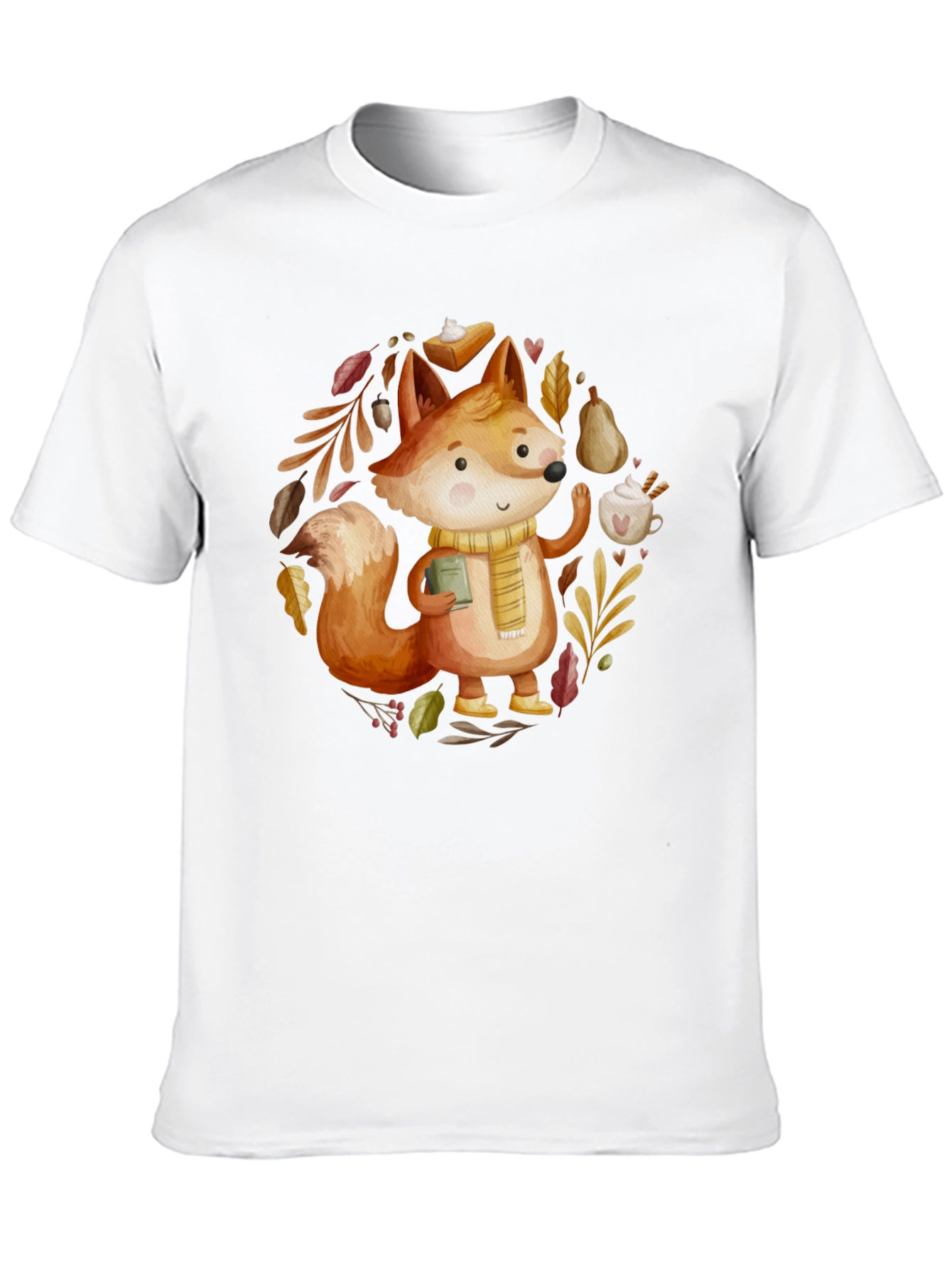 Black Autumn Fox T-Shirt: Cozy Fall Vibes view 10