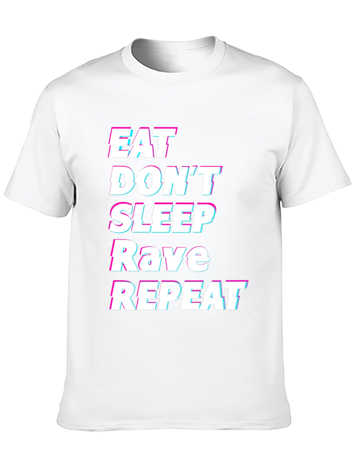 Black Eat Sleep Rave Repeat Graphic Tee view 10