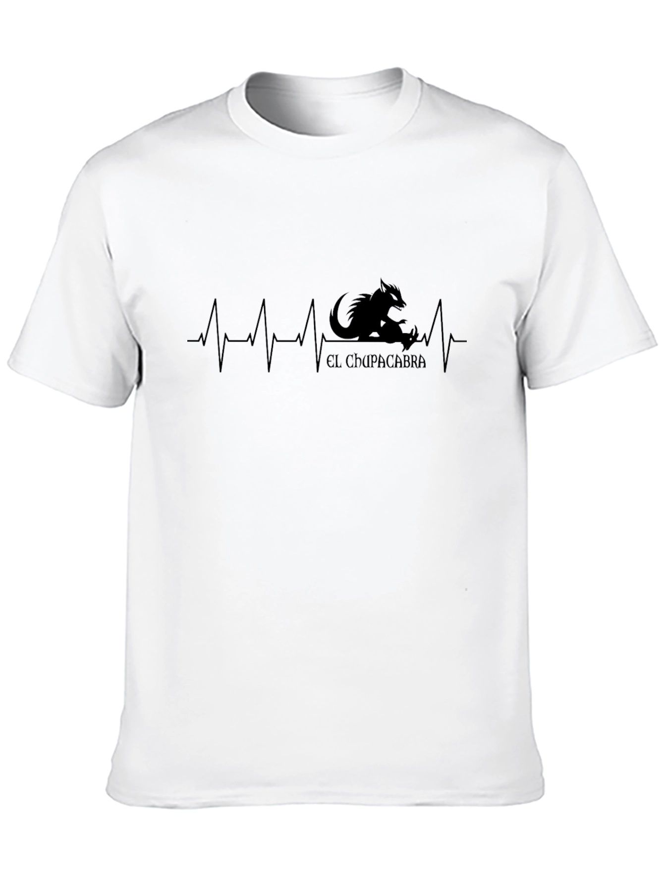 Black El Chupacabra Heartbeat T-Shirt - Black view 10