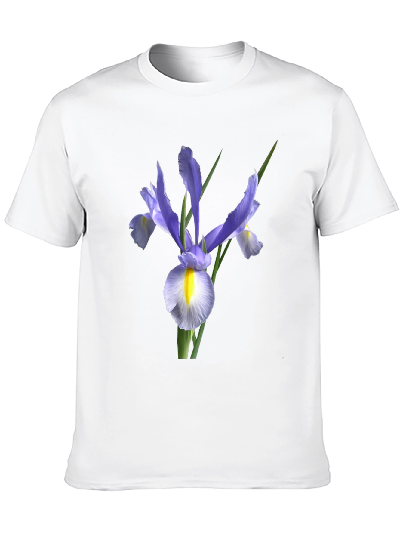 Black Floral Iris Graphic Print Black T-Shirt view 10