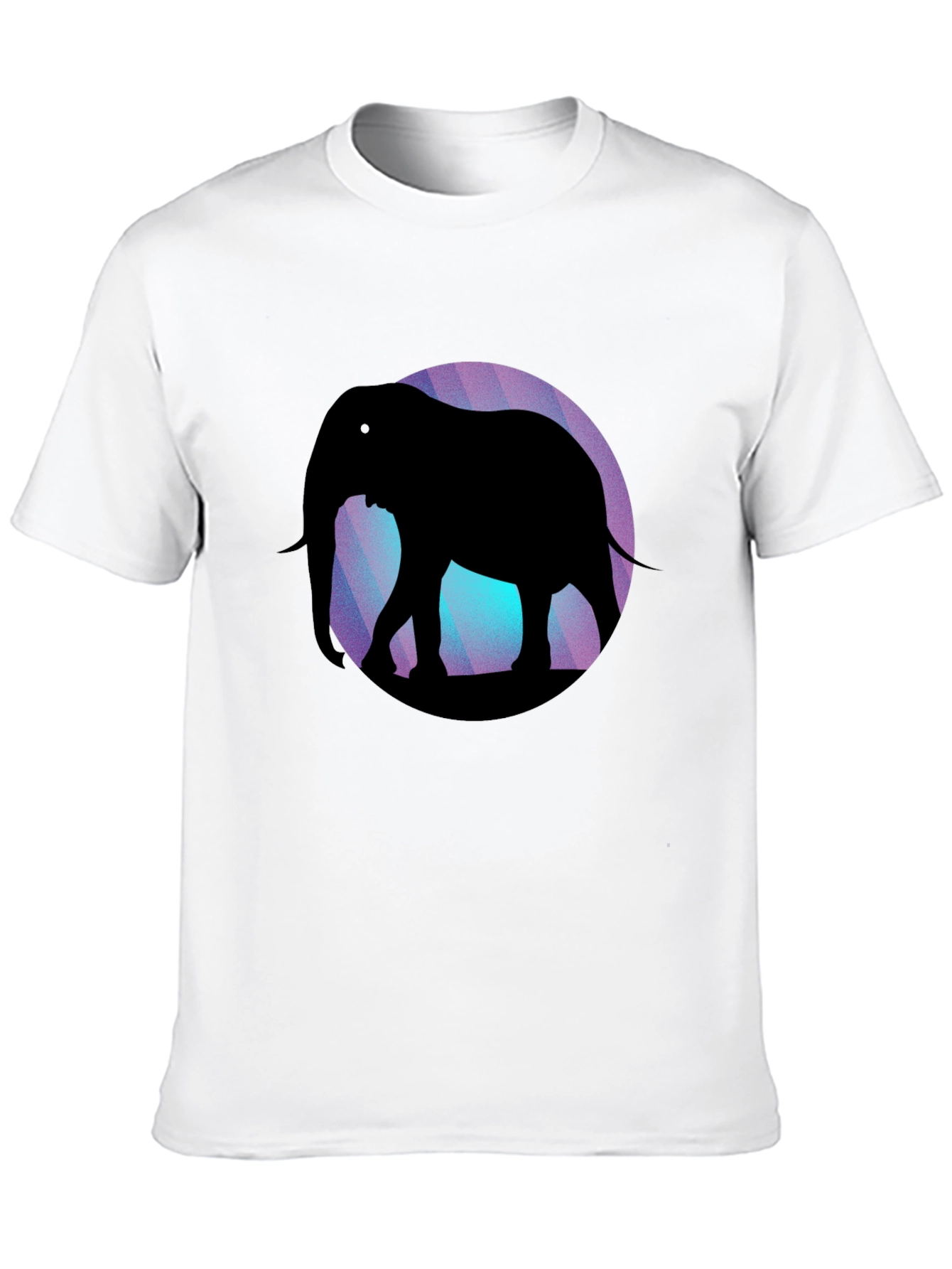 Black Elephant Silhouette Graphic Tee - Black view 10