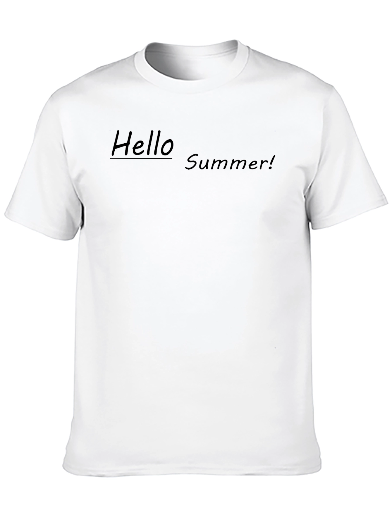Black Hello Summer! Black Cotton T-Shirt view 10