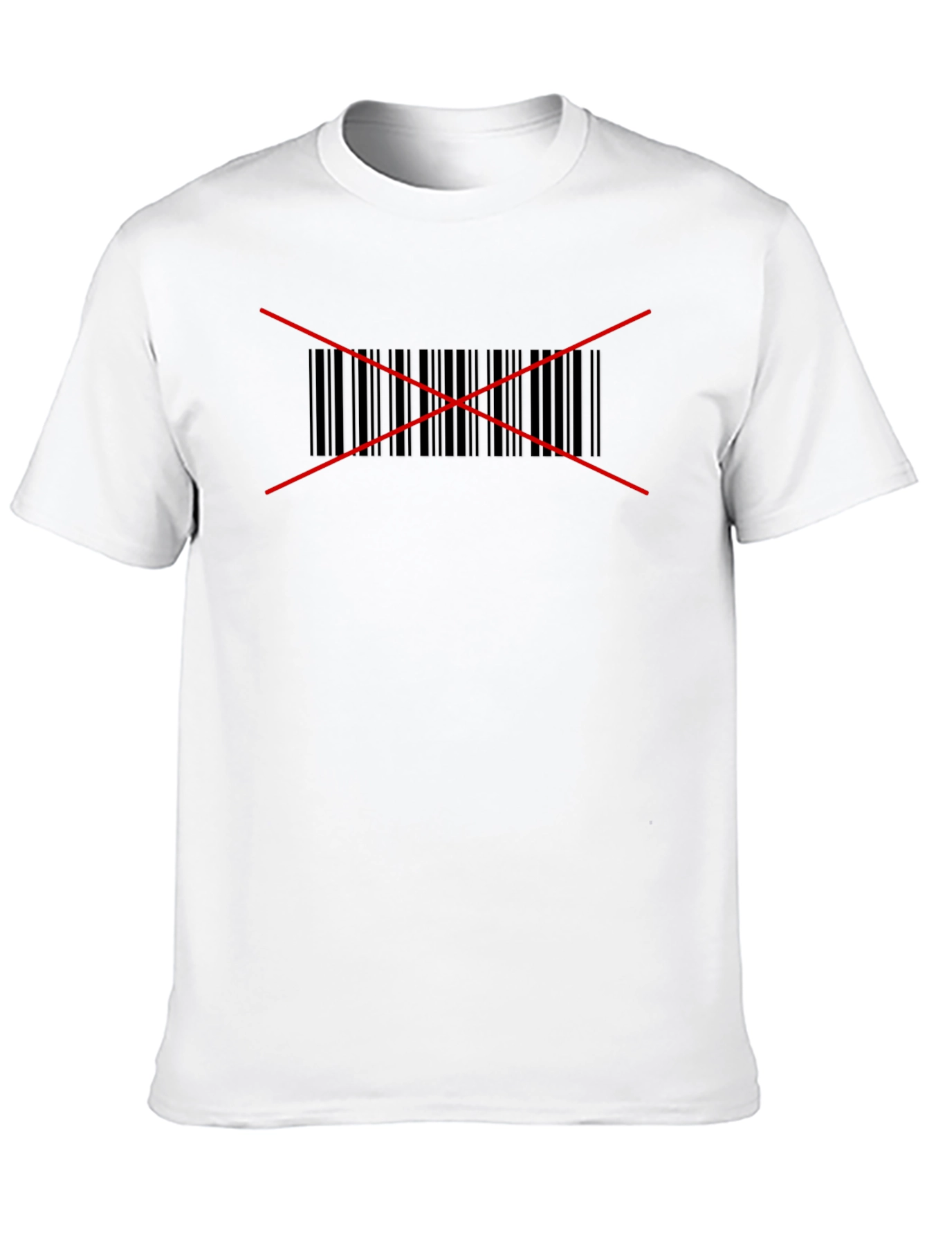 Black Edgy Barcode Rebellion Black T-Shirt view 10